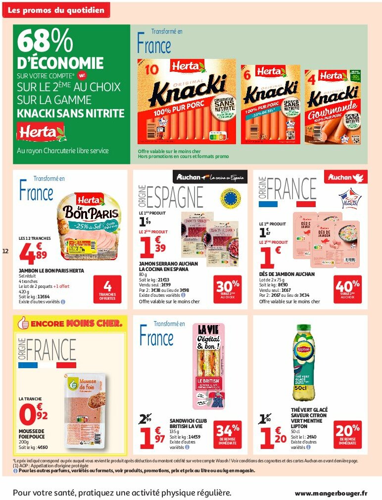 auchan - Auchan Supermarché - C'est bon de rentrer moins cher folder geldig vanaf 12/08 - 16/08 - page: 12