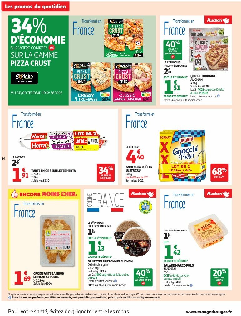 auchan - Auchan Supermarché - C'est bon de rentrer moins cher folder geldig vanaf 12/08 - 16/08 - page: 14