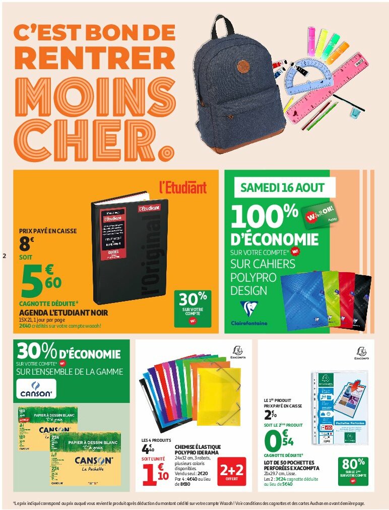 auchan - Auchan Supermarché - C'est bon de rentrer moins cher folder geldig vanaf 12/08 - 16/08 - page: 2
