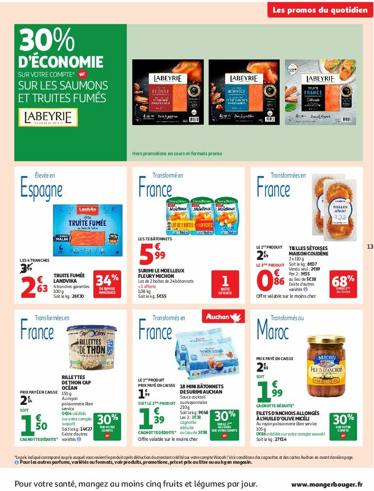 auchan - Auchan Supermarché - C'est bon de rentrer moins cher folder geldig vanaf 12/08 - 16/08 - page: 13