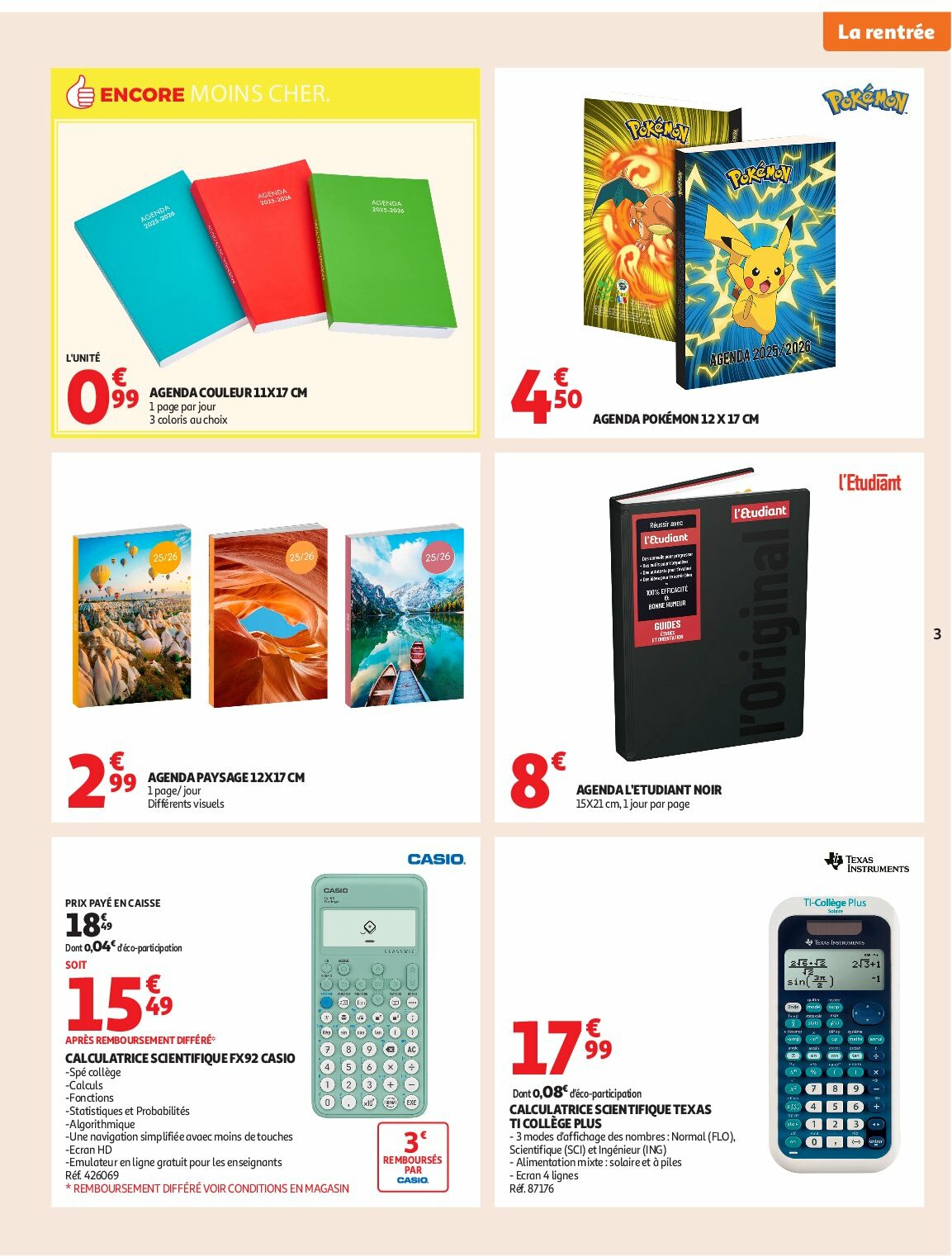 auchan - Auchan - Rentrée des classes folder geldig vanaf 19/08 - 06/09 - page: 3