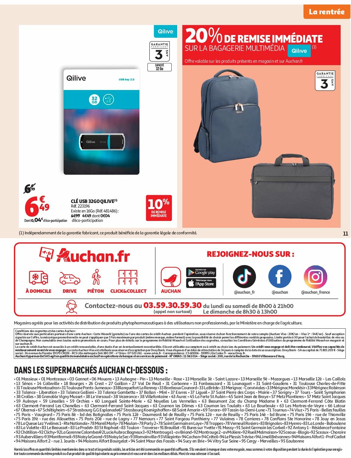 auchan - Auchan - Rentrée des classes folder geldig vanaf 19/08 - 06/09 - page: 11