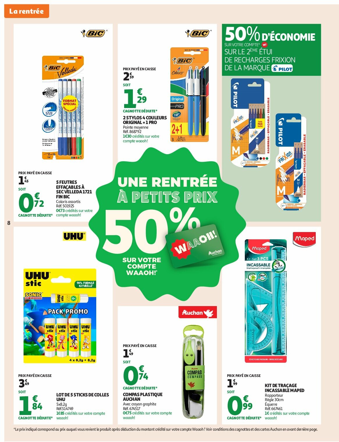 auchan - Auchan - Rentrée des classes folder geldig vanaf 19/08 - 06/09 - page: 8