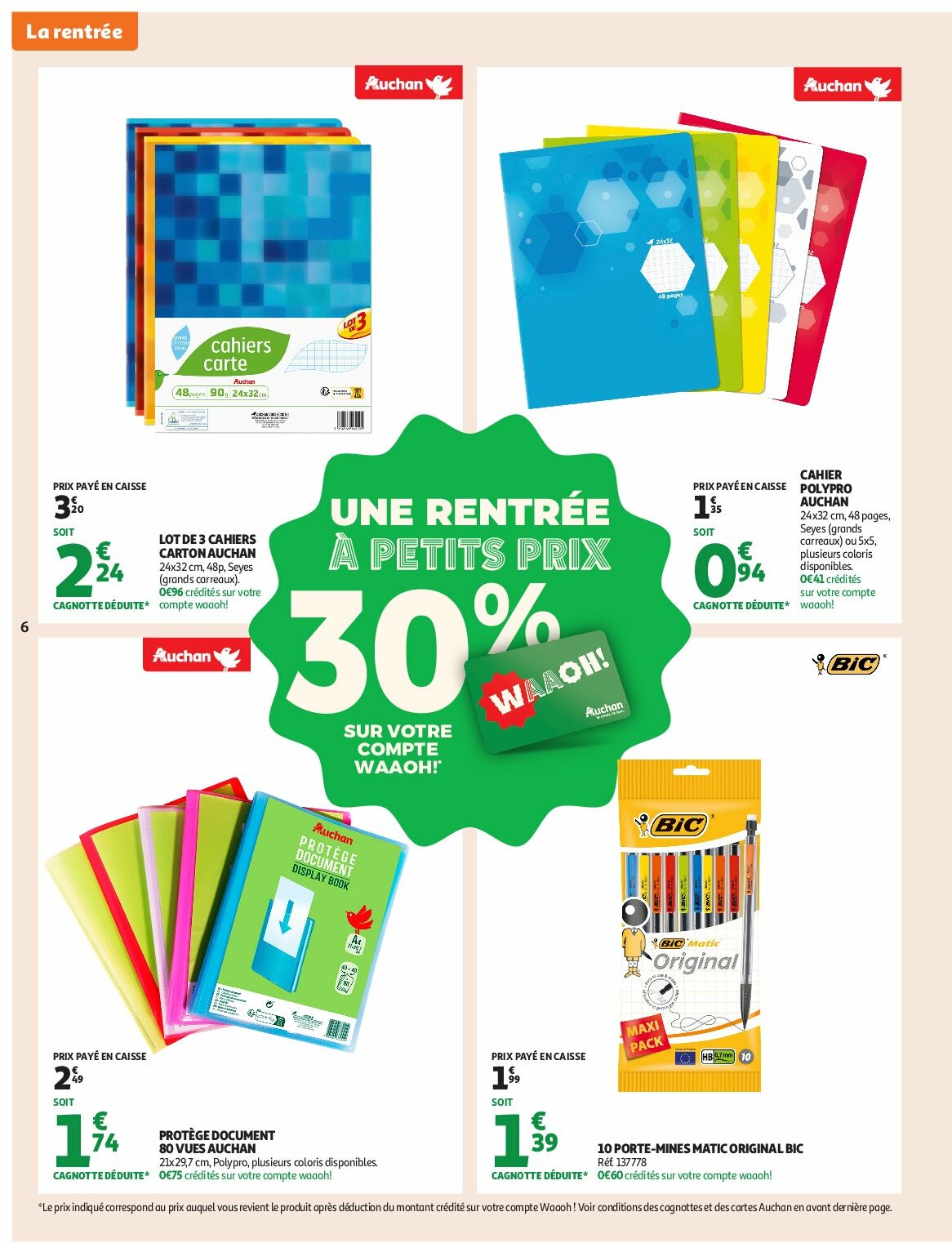 auchan - Auchan - Rentrée des classes folder geldig vanaf 19/08 - 06/09 - page: 6