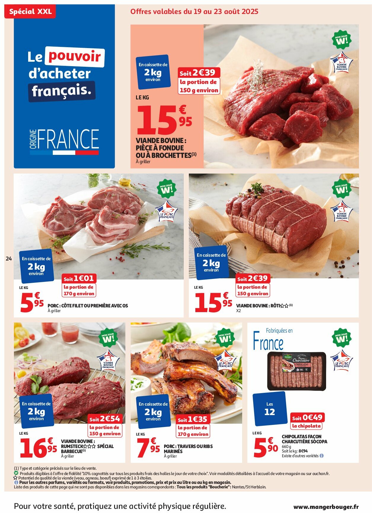 auchan - Auchan - En gros, vous êtes toujours gagnant folder geldig vanaf 19/08 - 31/08 - page: 24 auchan - Auchan - En gros, vous êtes toujours gagnant folder geldig vanaf 19/08 - 31/08 - page: 24