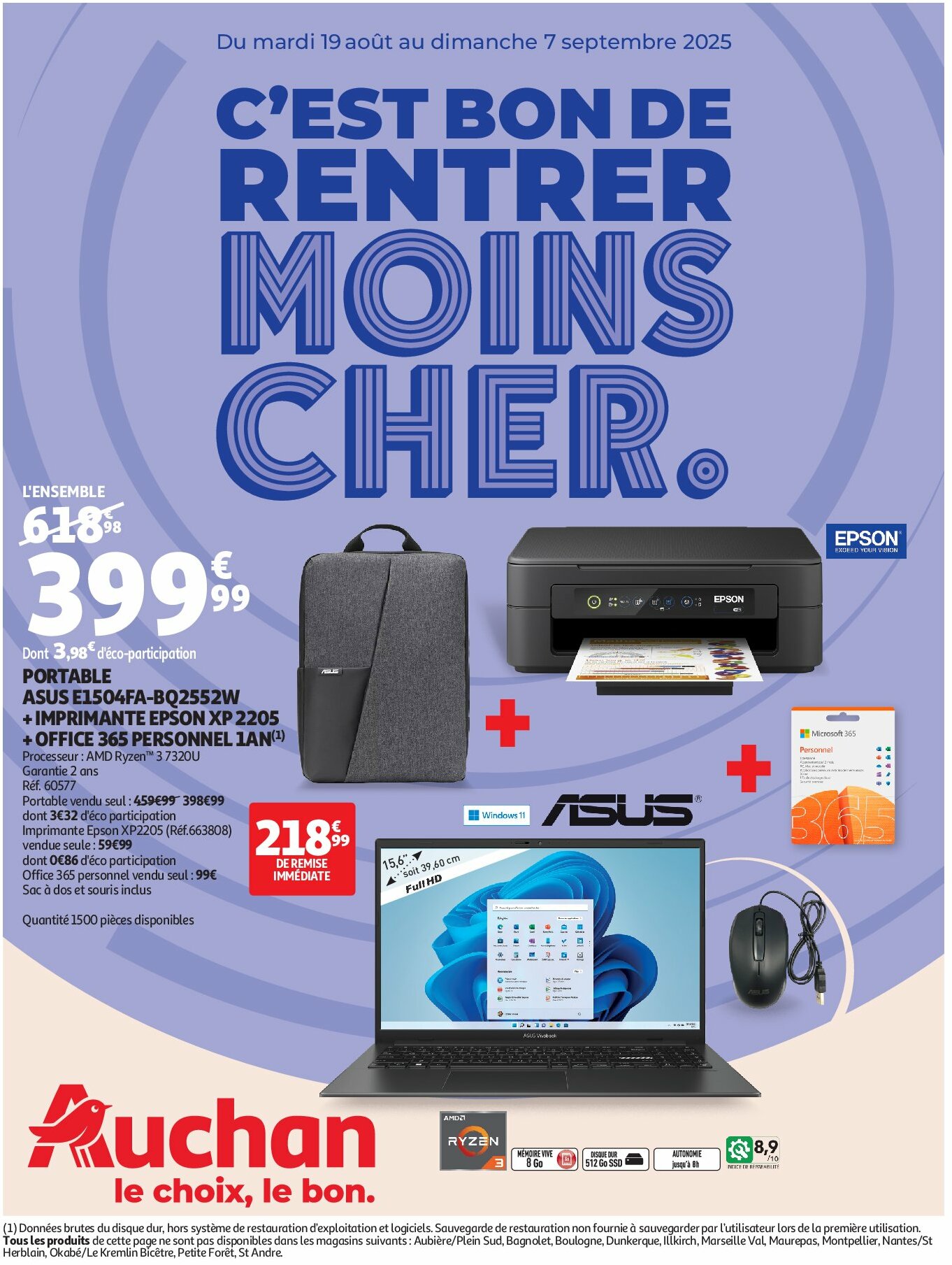auchan - Auchan - Rentrée des classes 2 folder geldig vanaf 19/08 - 07/09