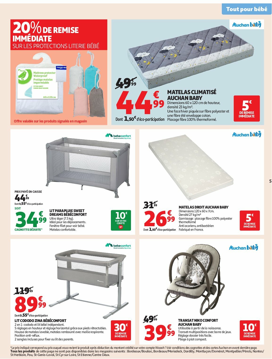auchan - Auchan - Des prix bas dès les premiers pas folder geldig vanaf 26/08 - 07/09 - page: 5 auchan - Auchan - Des prix bas dès les premiers pas folder geldig vanaf 26/08 - 07/09 - page: 5