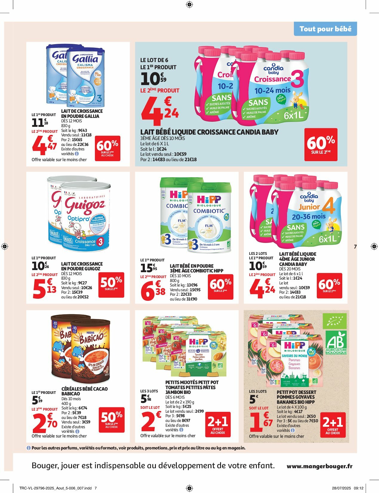 auchan - Auchan - Des prix bas dès les premiers pas folder geldig vanaf 26/08 - 07/09 - page: 7 auchan - Auchan - Des prix bas dès les premiers pas folder geldig vanaf 26/08 - 07/09 - page: 7