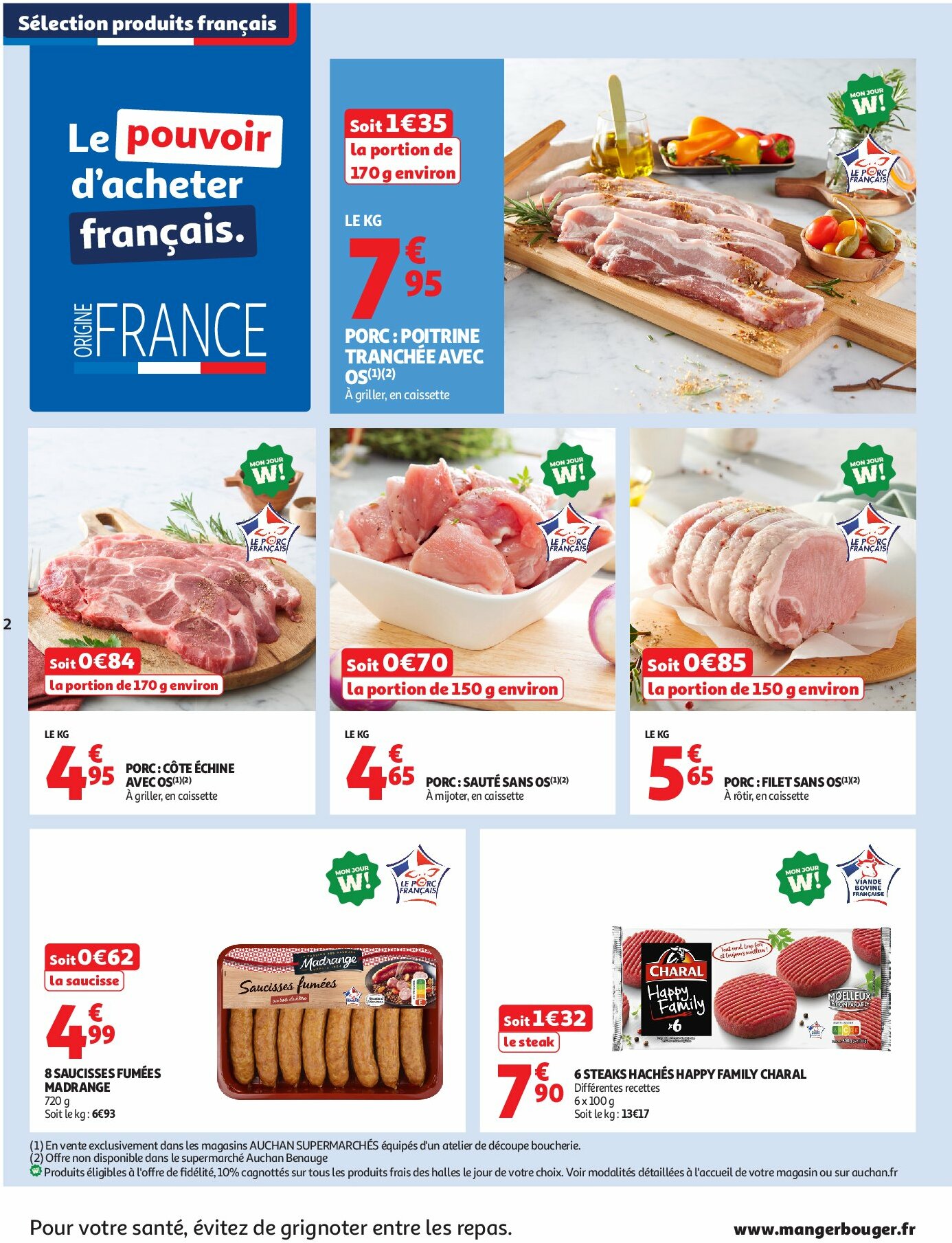 auchan - Auchan supermarché - Le frais, le bon moins cher folder geldig vanaf 26/08 - 30/08 - page: 2