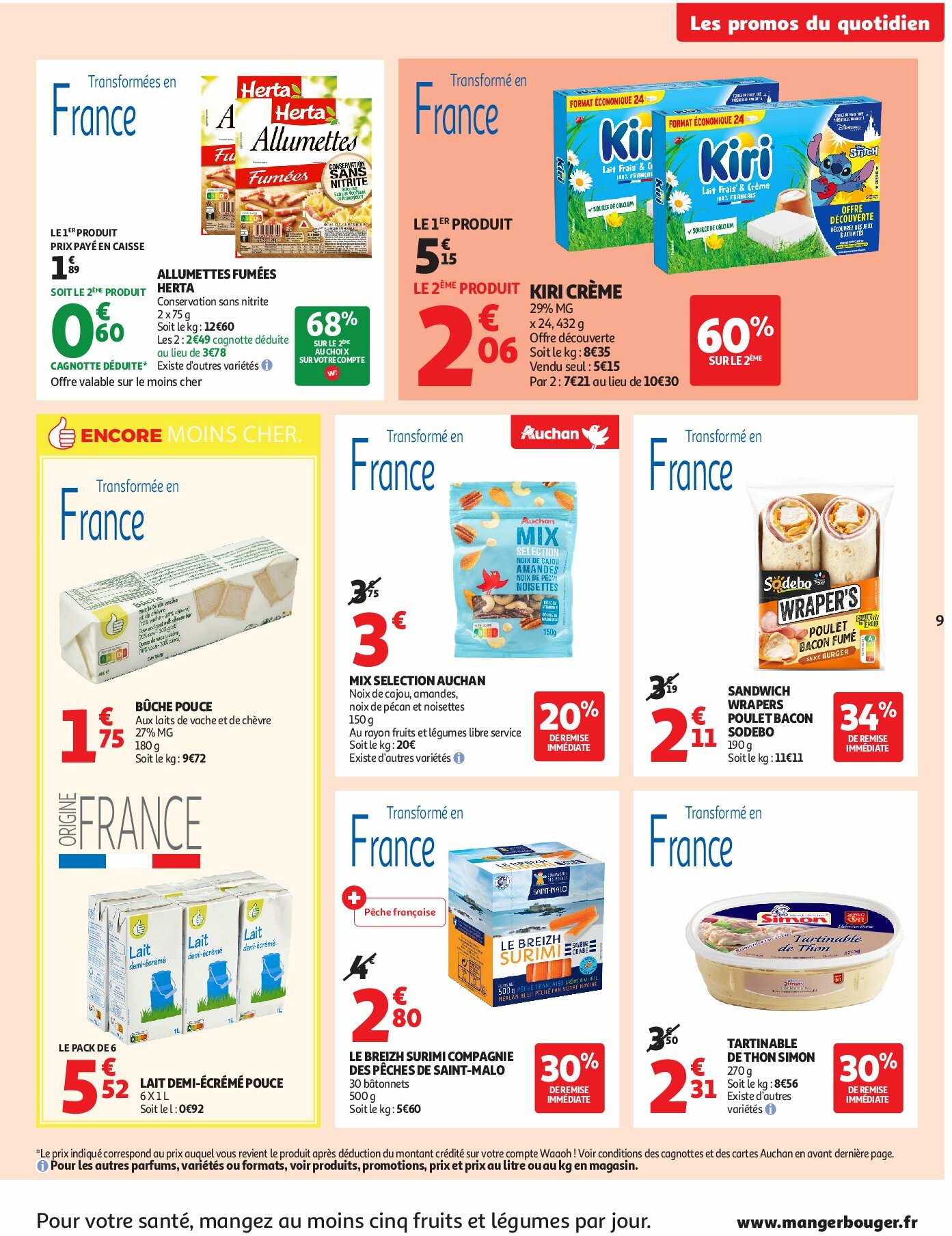 auchan - Auchan supermarché - Le frais, le bon moins cher folder geldig vanaf 26/08 - 30/08 - page: 9