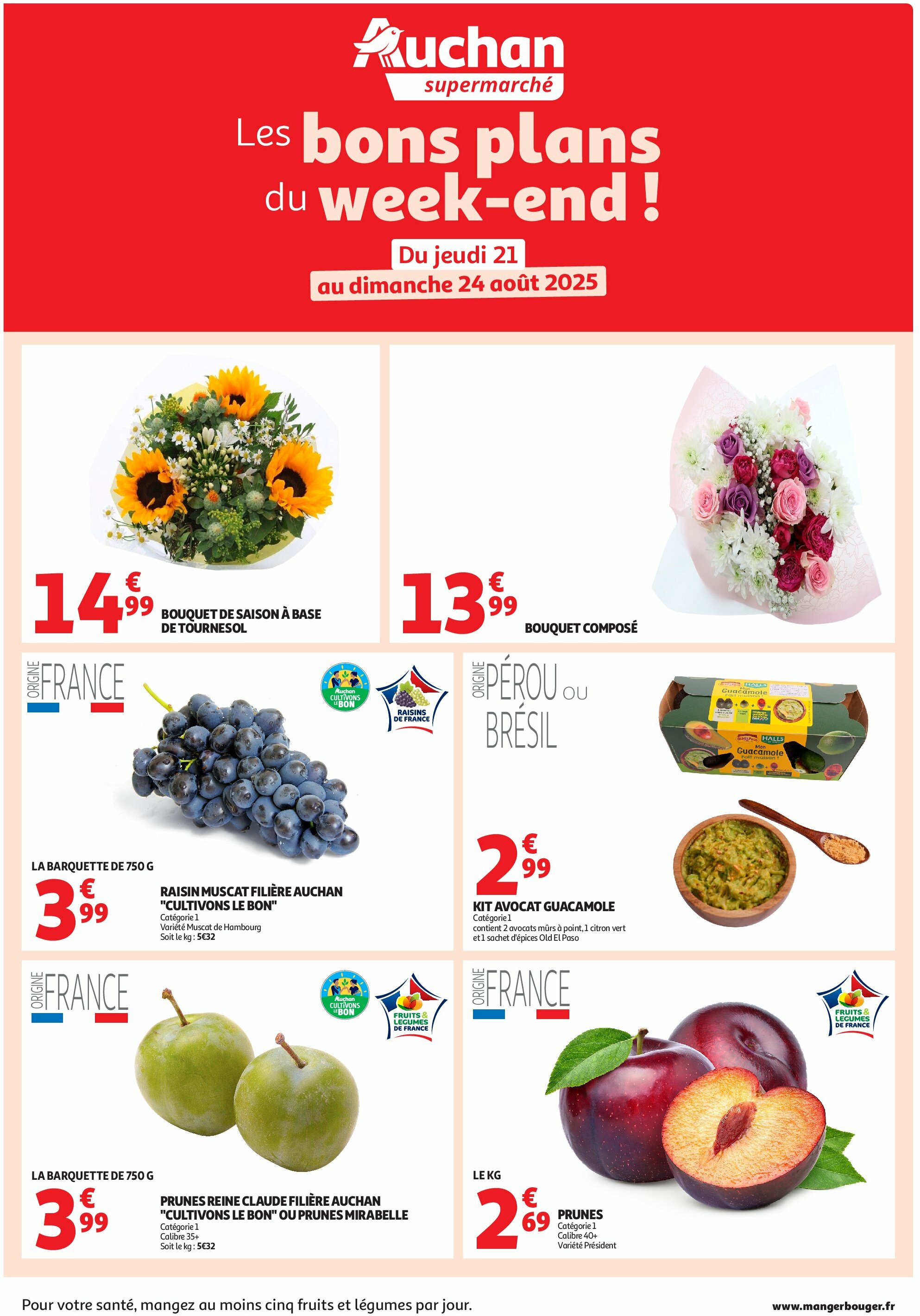 auchan - Auchan supermarché - Les bons plans du week-end dans votre super ! folder geldig vanaf 21/08 - 24/08