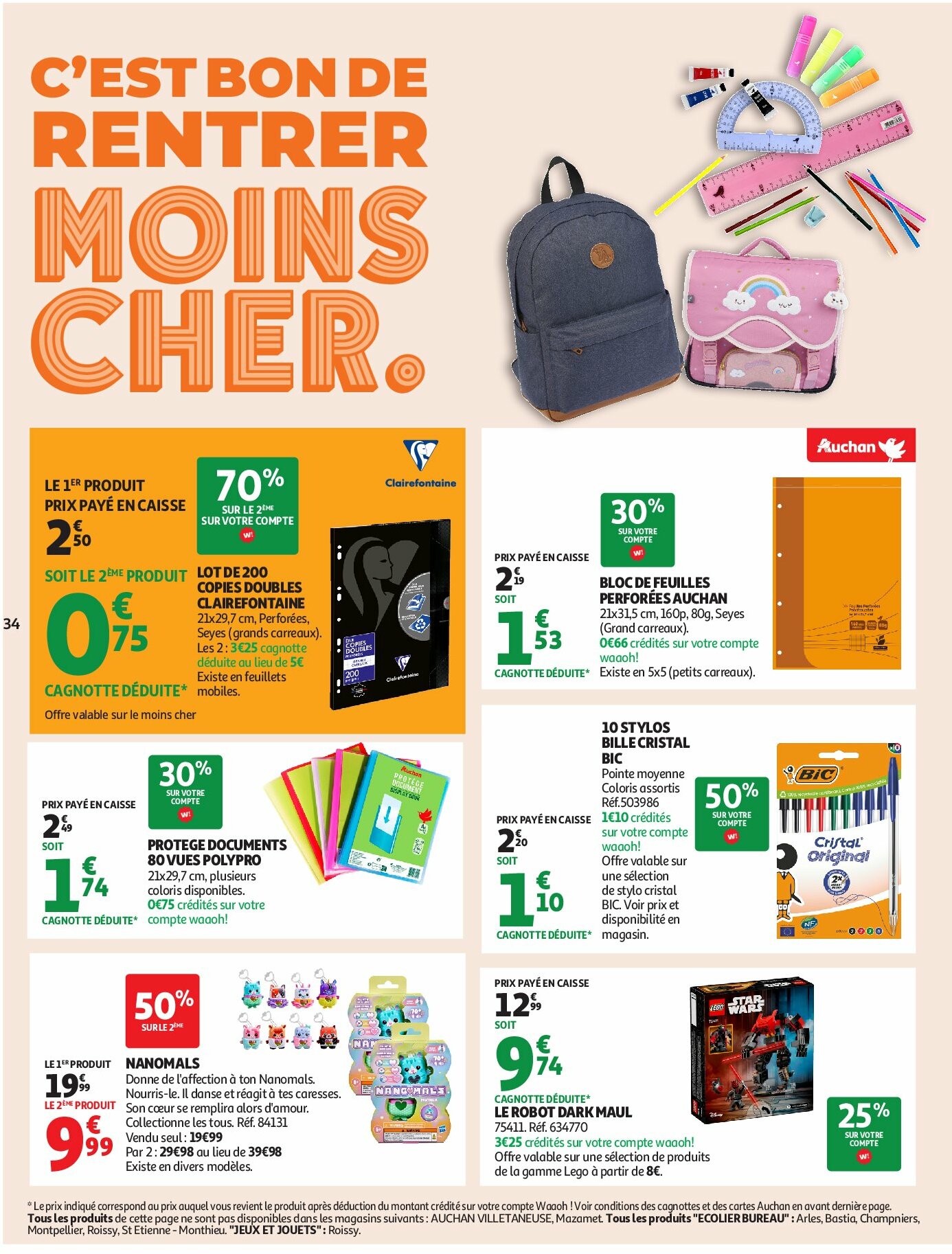 auchan - Auchan - Des prix aussi bas, c'est le top dans votre super folder geldig vanaf 02/09 - 13/09 - page: 34