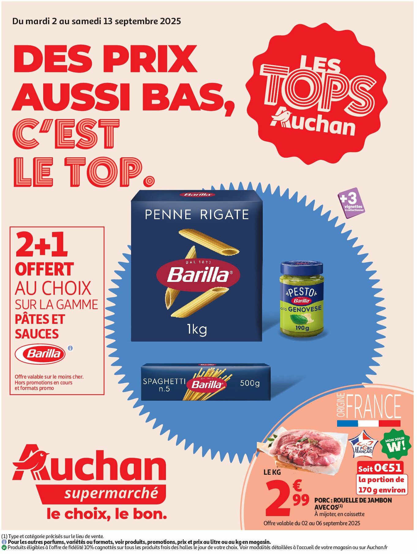 auchan - Auchan - Des prix aussi bas, c'est le top dans votre super folder geldig vanaf 02/09 - 13/09