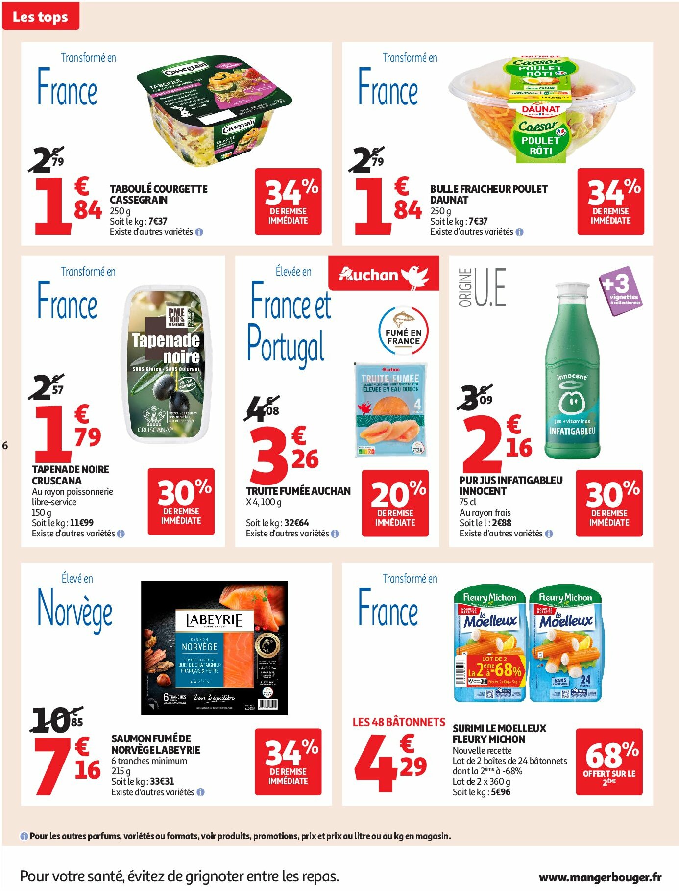 auchan - Auchan - Des prix aussi bas, c'est le top dans votre super folder geldig vanaf 02/09 - 13/09 - page: 6