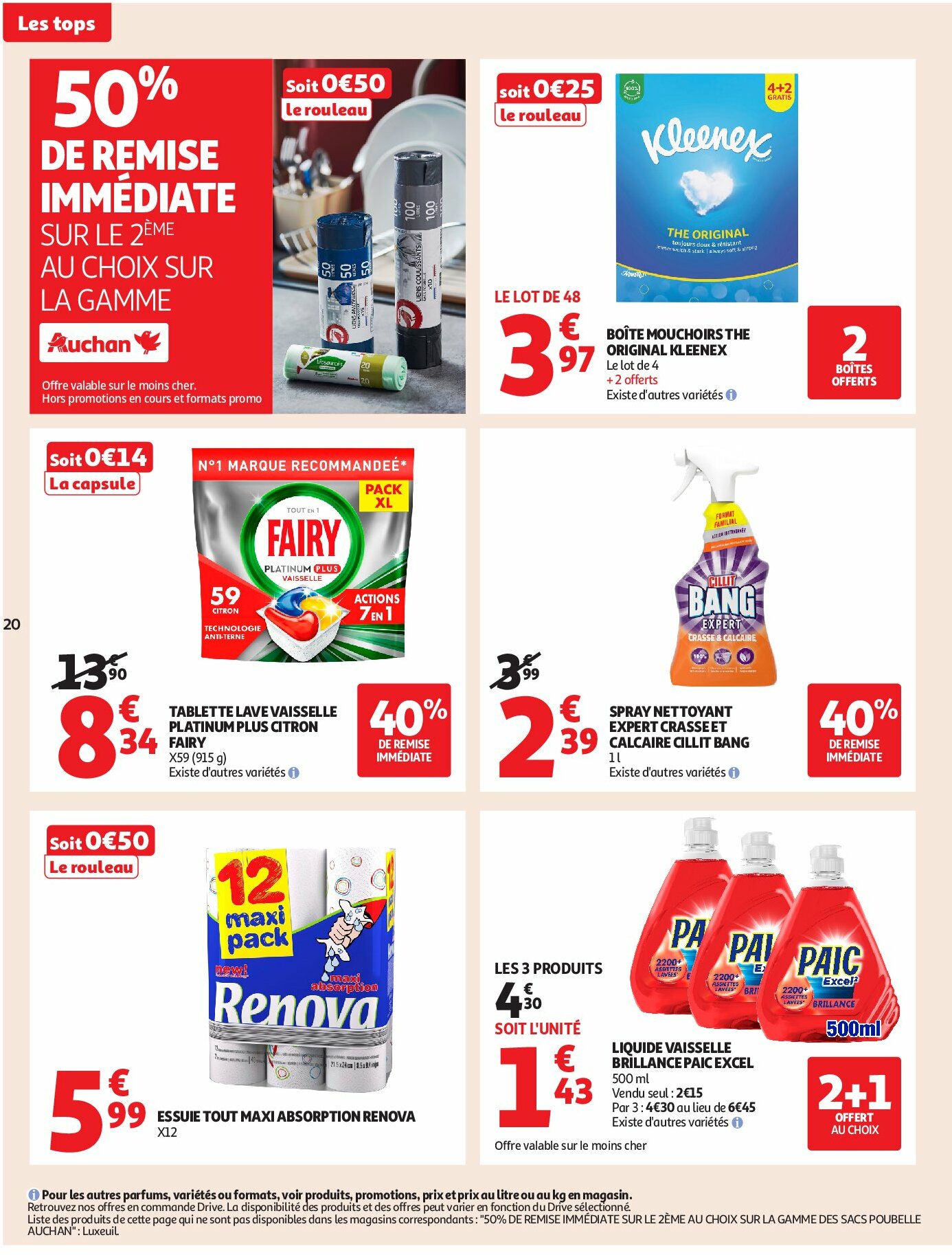 auchan - Auchan - Des prix aussi bas, c'est le top dans votre super folder geldig vanaf 02/09 - 13/09 - page: 20