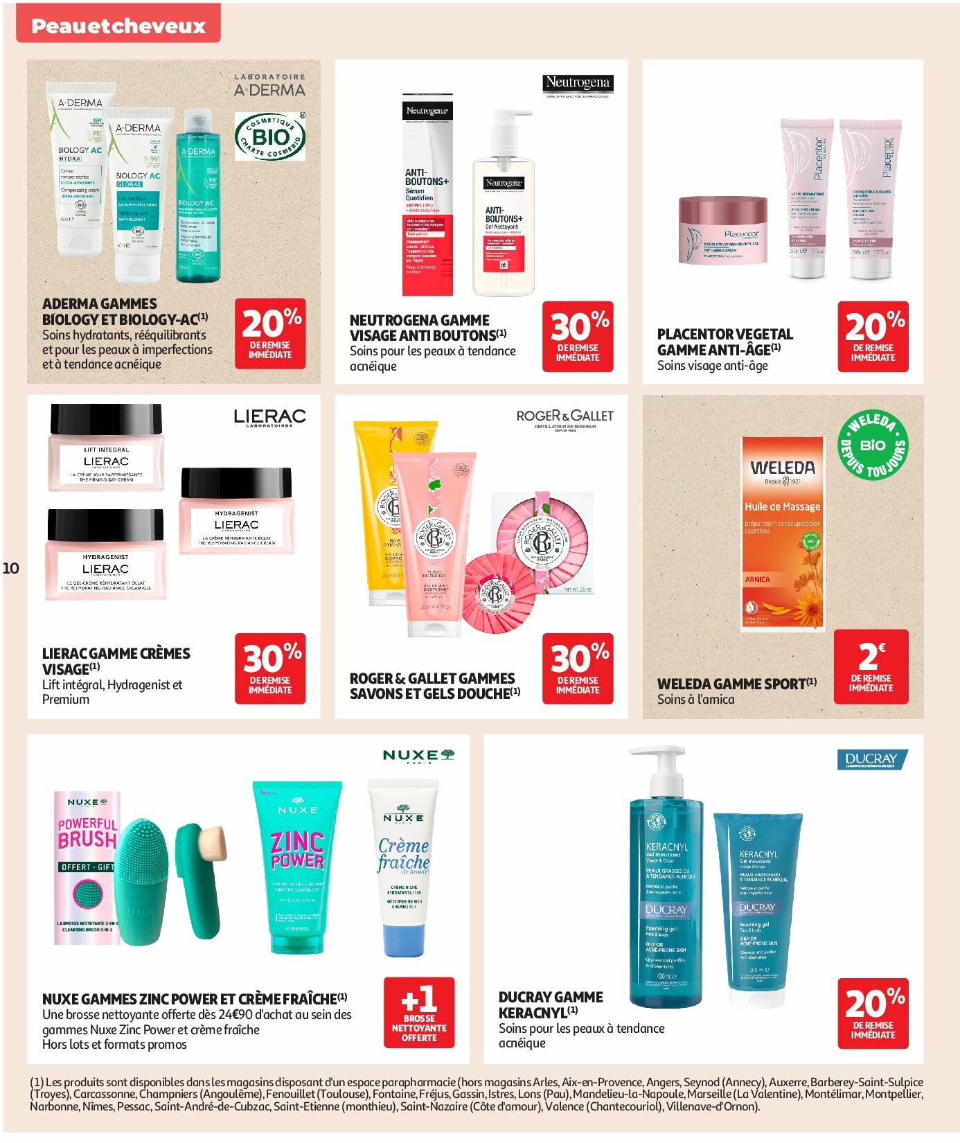 auchan - Auchan - Pour les peaux à tendance économe folder geldig vanaf 02/09 - 22/09 - page: 10