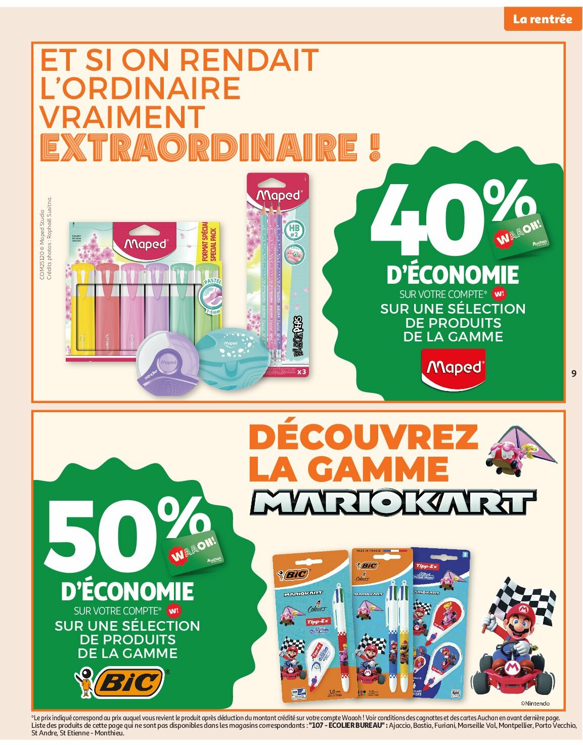 auchan - Auchan - Rentrée des classes folder geldig vanaf 19/08 - 07/09 - page: 9