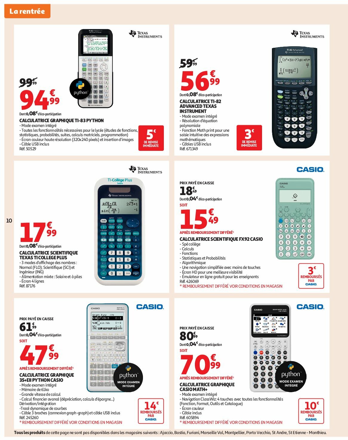 auchan - Auchan - Rentrée des classes folder geldig vanaf 19/08 - 07/09 - page: 10