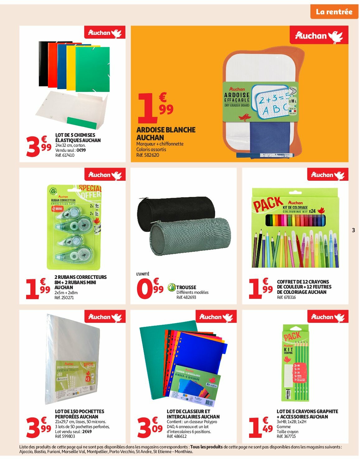 auchan - Auchan - Rentrée des classes folder geldig vanaf 19/08 - 07/09 - page: 3