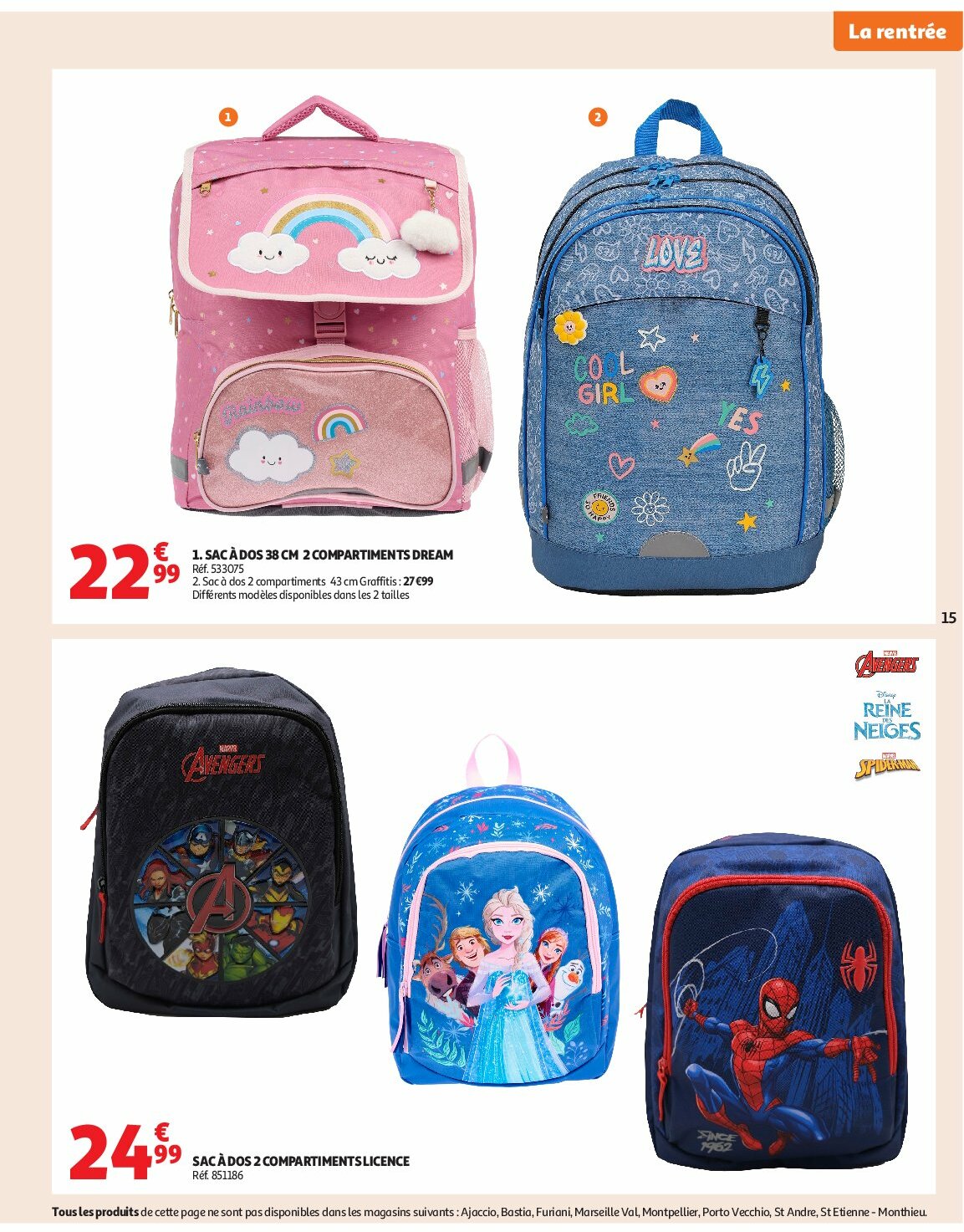 auchan - Auchan - Rentrée des classes folder geldig vanaf 19/08 - 07/09 - page: 15