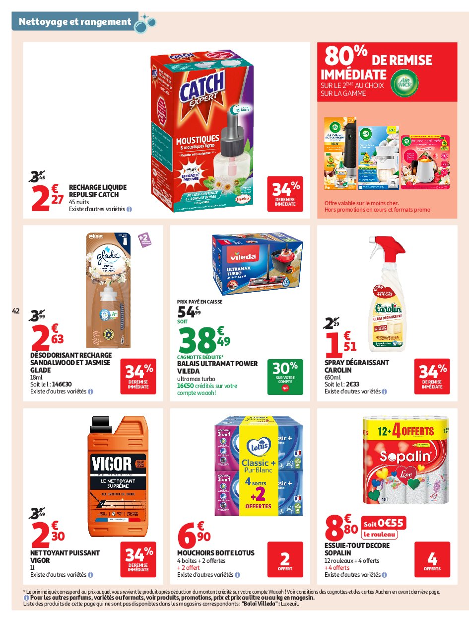 auchan - Auchan - Petits prix écrémés folder geldig vanaf 09/09 - 21/09 - page: 42 auchan - Auchan - Petits prix écrémés folder geldig vanaf 09/09 - 21/09 - page: 42
