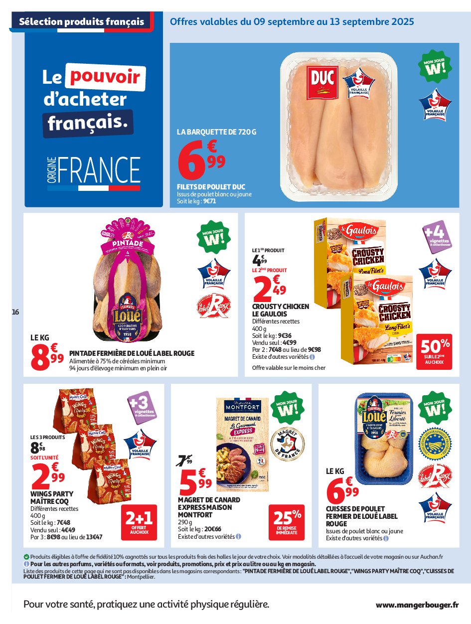 auchan - Auchan - Petits prix écrémés folder geldig vanaf 09/09 - 21/09 - page: 16 auchan - Auchan - Petits prix écrémés folder geldig vanaf 09/09 - 21/09 - page: 16