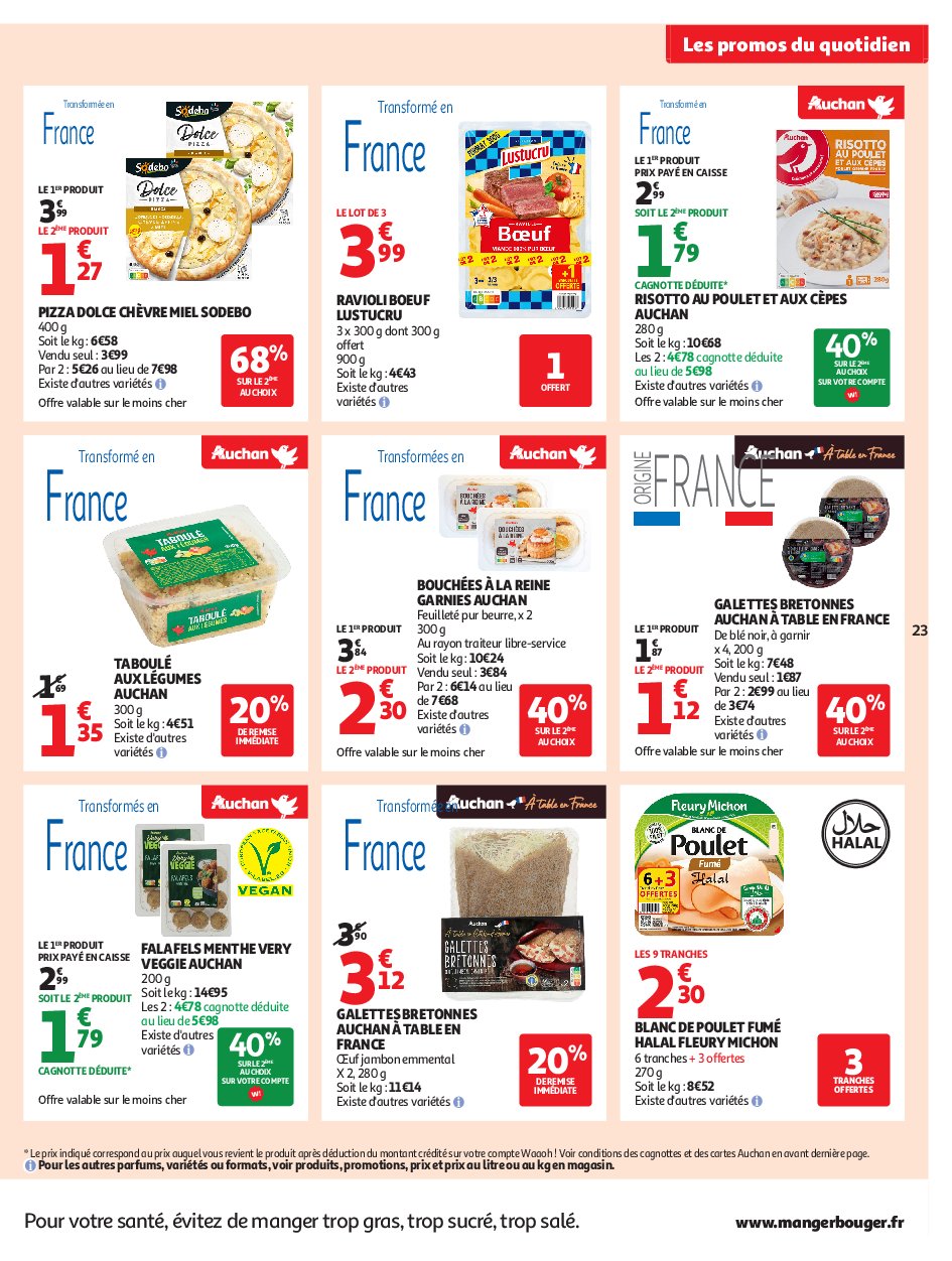 auchan - Auchan - Petits prix écrémés folder geldig vanaf 09/09 - 21/09 - page: 23 auchan - Auchan - Petits prix écrémés folder geldig vanaf 09/09 - 21/09 - page: 23