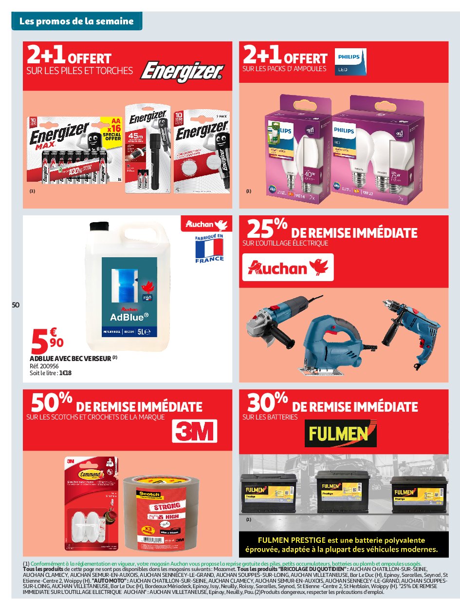 auchan - Auchan - Petits prix écrémés folder geldig vanaf 09/09 - 21/09 - page: 50 auchan - Auchan - Petits prix écrémés folder geldig vanaf 09/09 - 21/09 - page: 50