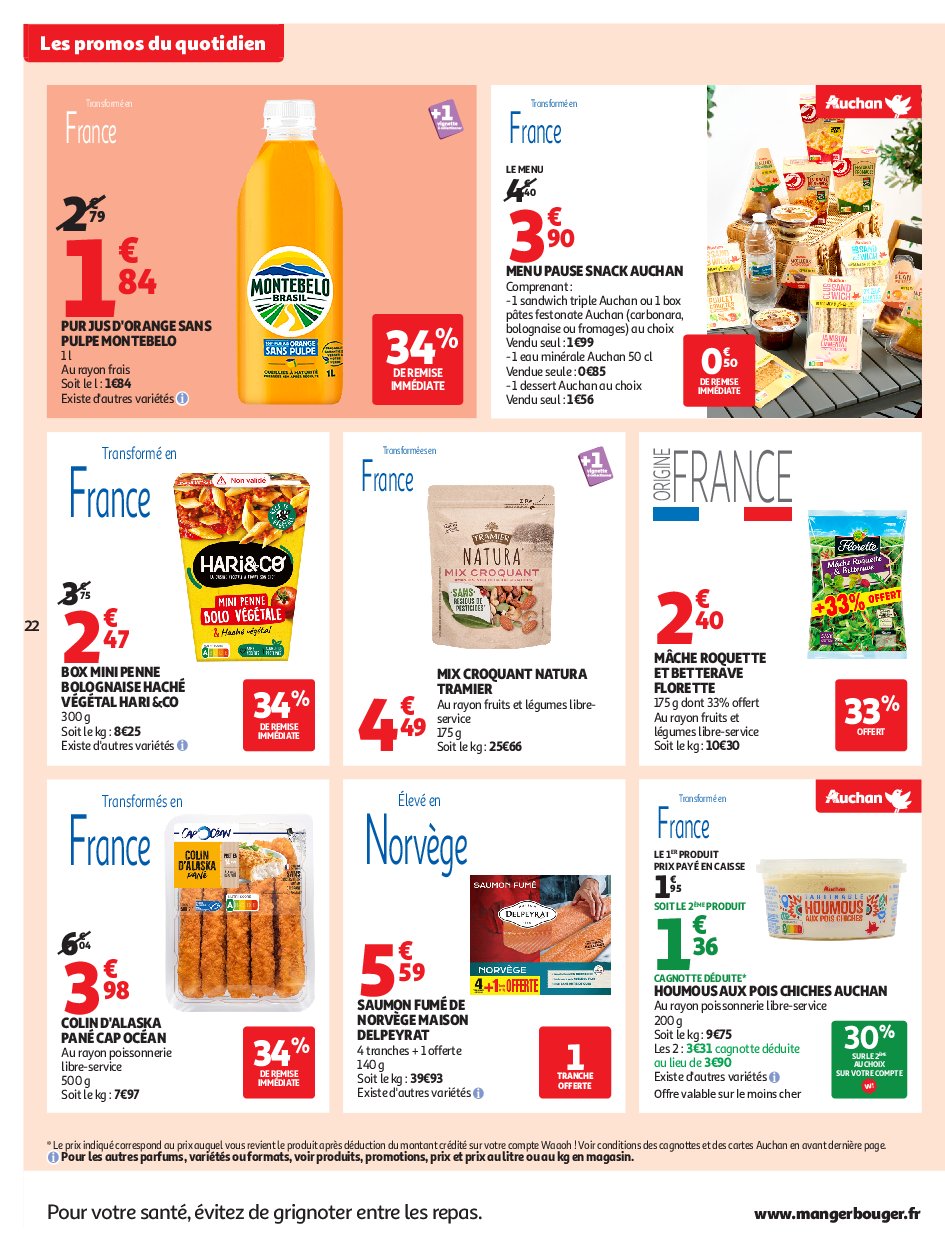 auchan - Auchan - Petits prix écrémés folder geldig vanaf 09/09 - 21/09 - page: 22 auchan - Auchan - Petits prix écrémés folder geldig vanaf 09/09 - 21/09 - page: 22