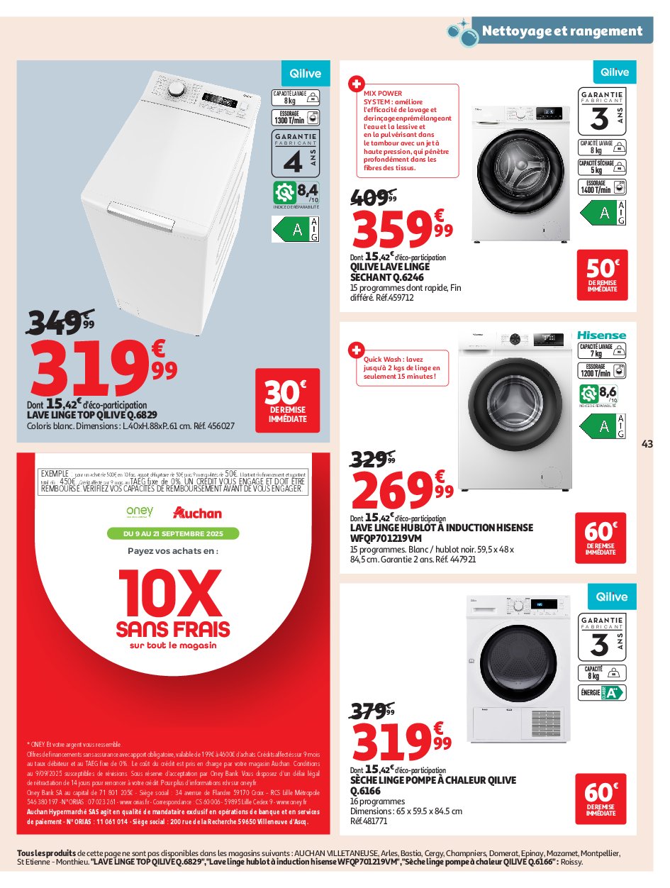 auchan - Auchan - Petits prix écrémés folder geldig vanaf 09/09 - 21/09 - page: 43 auchan - Auchan - Petits prix écrémés folder geldig vanaf 09/09 - 21/09 - page: 43