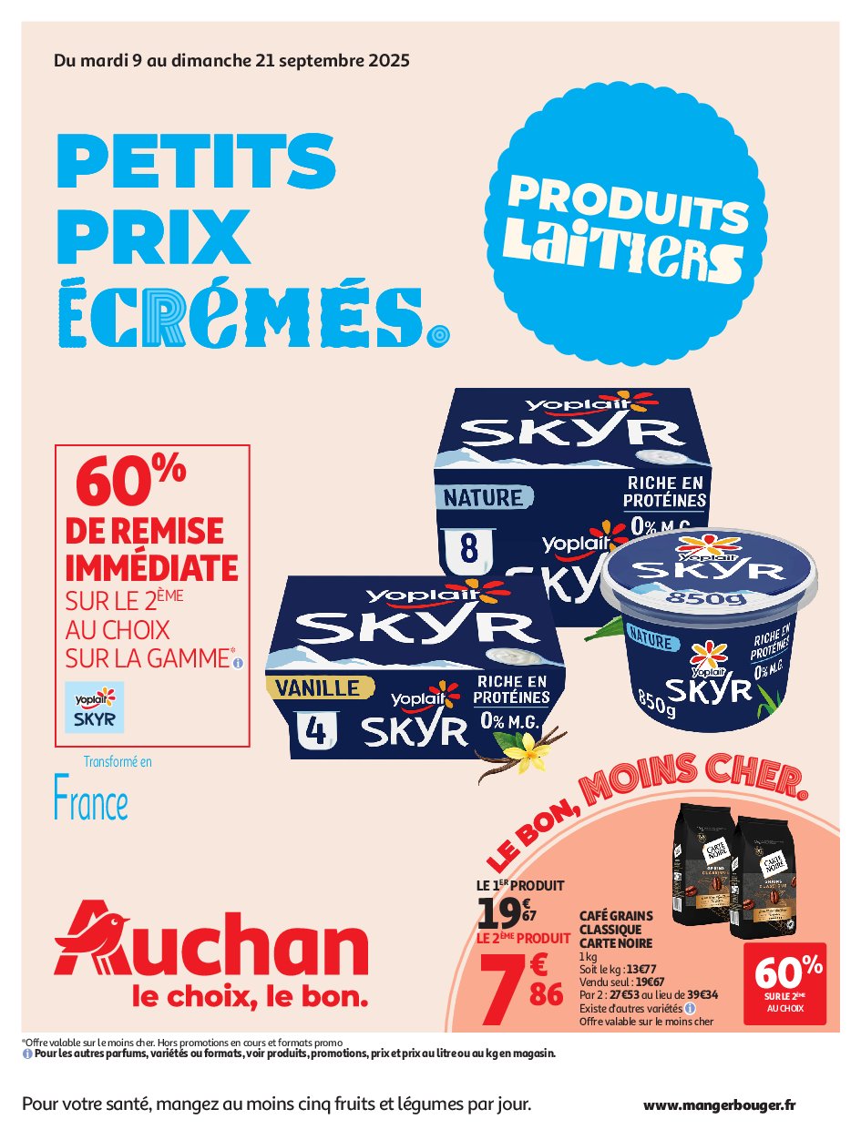 auchan - Auchan - Petits prix écrémés folder geldig vanaf 09/09 - 21/09