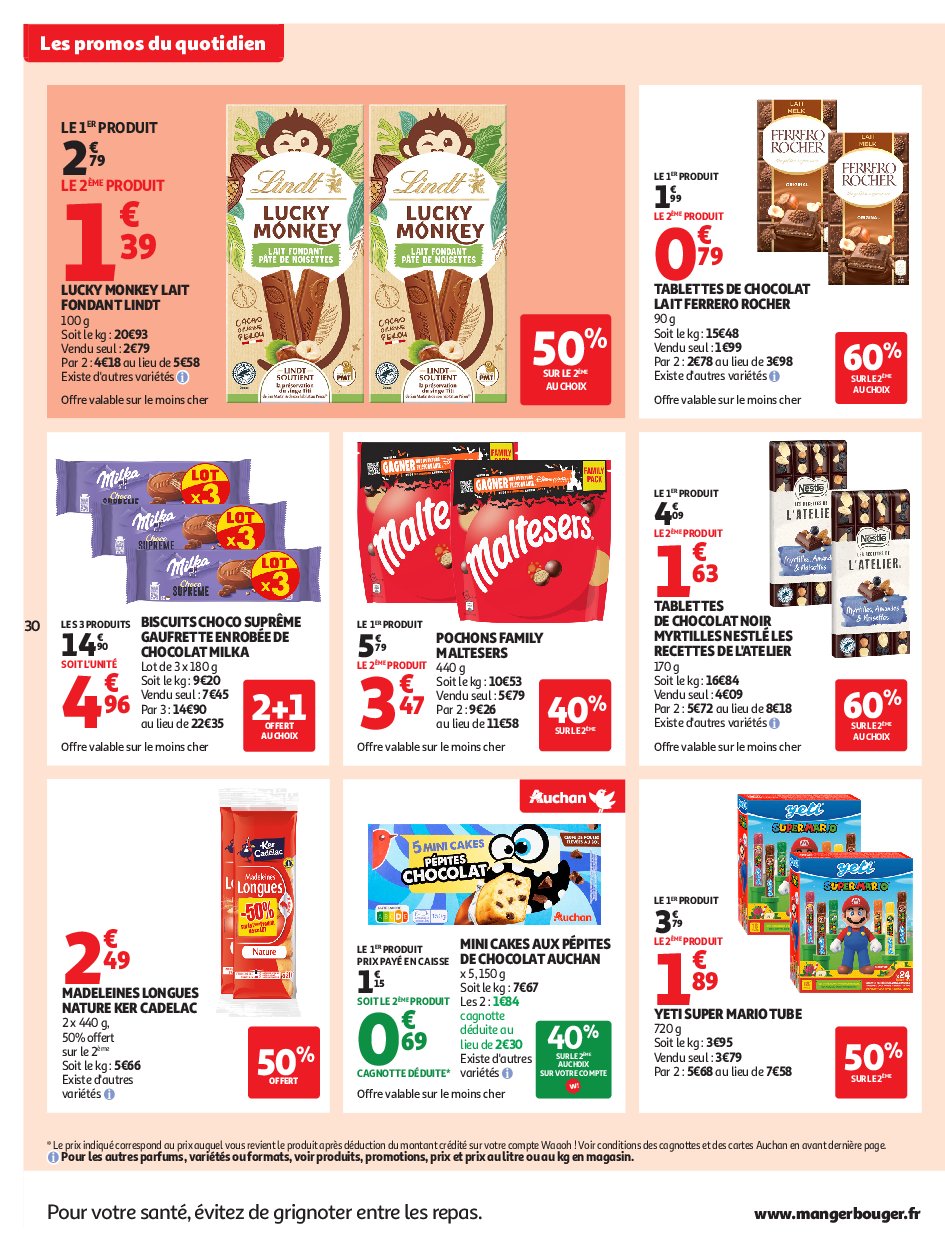 auchan - Auchan - Petits prix écrémés folder geldig vanaf 09/09 - 21/09 - page: 30 auchan - Auchan - Petits prix écrémés folder geldig vanaf 09/09 - 21/09 - page: 30