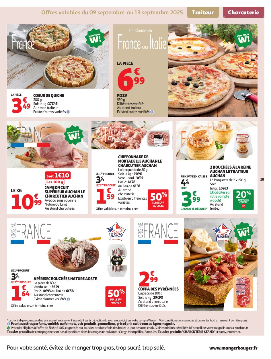 auchan - Auchan - Petits prix écrémés folder geldig vanaf 09/09 - 21/09 - page: 19 auchan - Auchan - Petits prix écrémés folder geldig vanaf 09/09 - 21/09 - page: 19