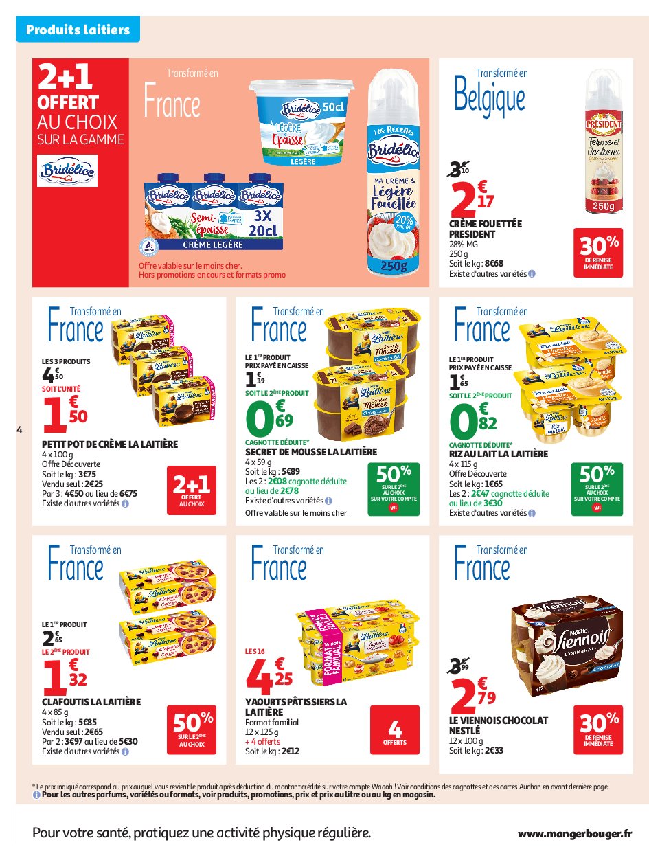 auchan - Auchan - Petits prix écrémés folder geldig vanaf 09/09 - 21/09 - page: 4 auchan - Auchan - Petits prix écrémés folder geldig vanaf 09/09 - 21/09 - page: 4