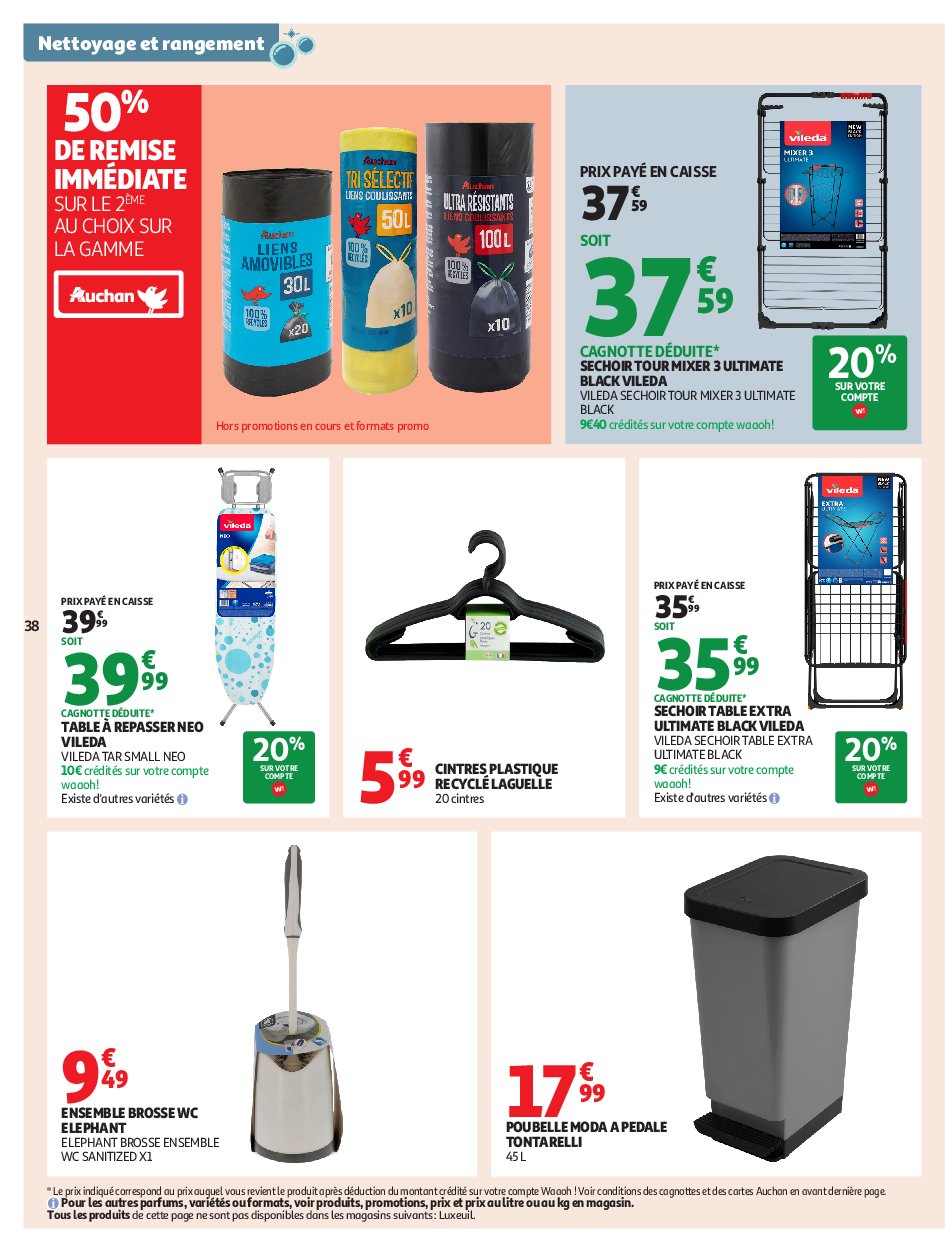 auchan - Auchan - Petits prix écrémés folder geldig vanaf 09/09 - 21/09 - page: 38 auchan - Auchan - Petits prix écrémés folder geldig vanaf 09/09 - 21/09 - page: 38