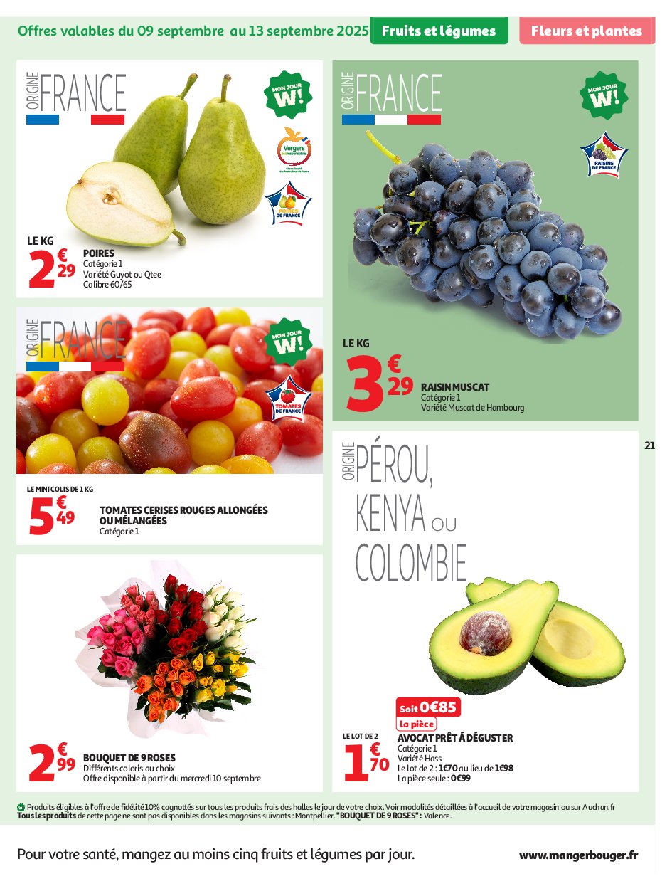auchan - Auchan - Petits prix écrémés folder geldig vanaf 09/09 - 21/09 - page: 21 auchan - Auchan - Petits prix écrémés folder geldig vanaf 09/09 - 21/09 - page: 21