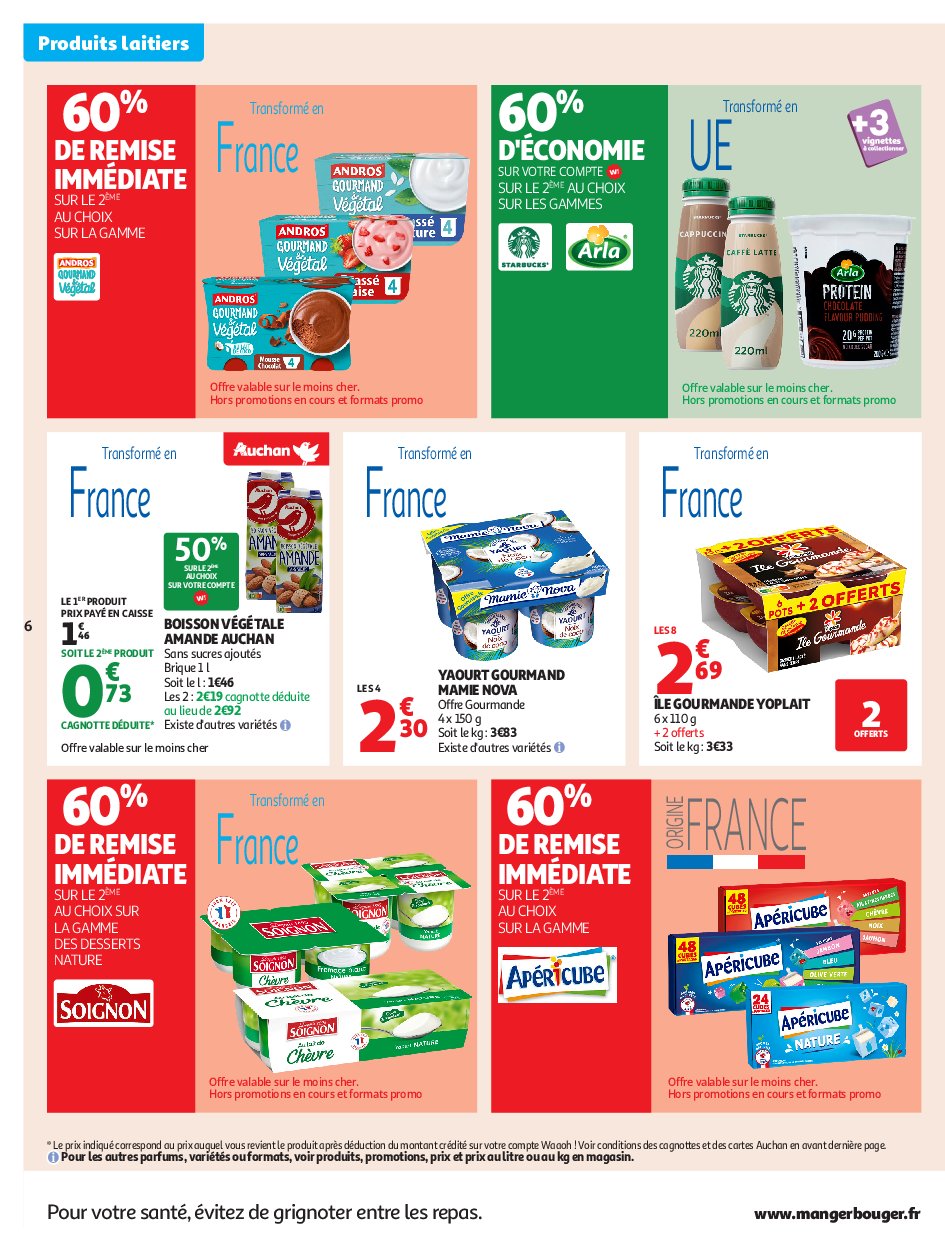 auchan - Auchan - Petits prix écrémés folder geldig vanaf 09/09 - 21/09 - page: 6 auchan - Auchan - Petits prix écrémés folder geldig vanaf 09/09 - 21/09 - page: 6