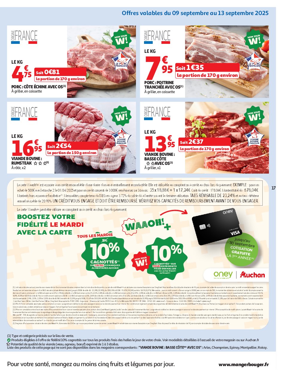auchan - Auchan - Petits prix écrémés folder geldig vanaf 09/09 - 21/09 - page: 17 auchan - Auchan - Petits prix écrémés folder geldig vanaf 09/09 - 21/09 - page: 17