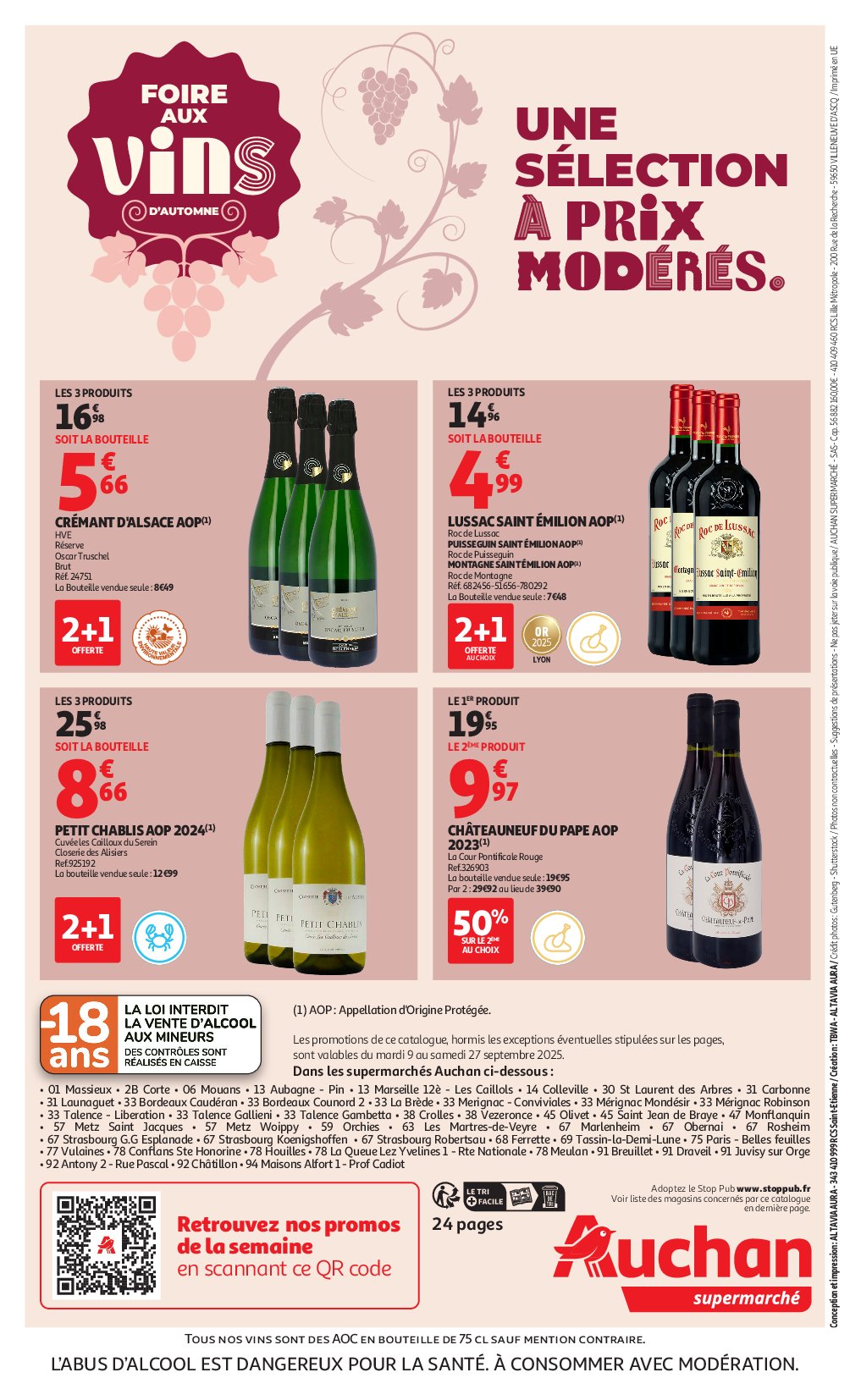 auchan - Auchan supermarché - Foire aux Vins folder geldig vanaf 09/09 - 27/09 - page: 24