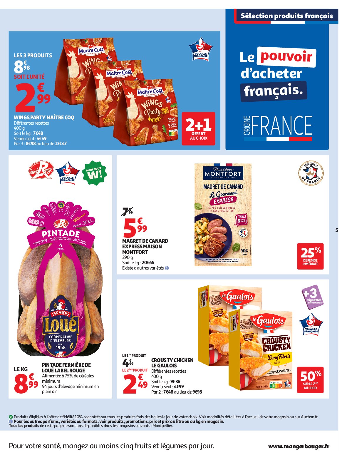 auchan - Auchan supermarché - Le frais, le bon moins cher folder geldig vanaf 09/09 - 13/09 - page: 5