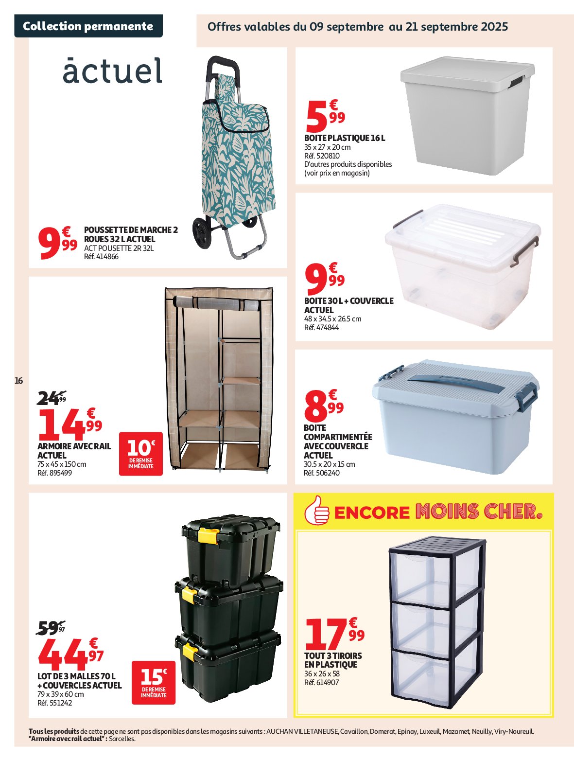 auchan - Auchan - Tout pour la déco : changez de style à l'intérieur folder geldig vanaf 09/09 - 26/10 - page: 16