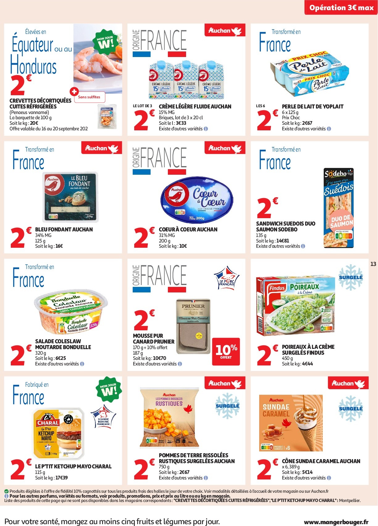 auchan - Auchan - C'est parti pour les petits prix folder geldig vanaf 16/09 - 28/09 - page: 13 auchan - Auchan - C'est parti pour les petits prix folder geldig vanaf 16/09 - 28/09 - page: 13