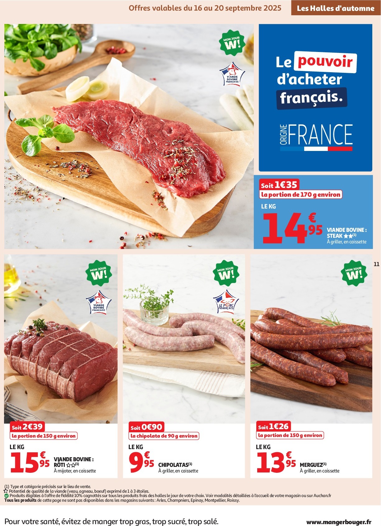 auchan - Auchan Supermarché - C'est parti pour les petits prix dans votre super folder geldig vanaf 16/09 - 27/09 - page: 11
