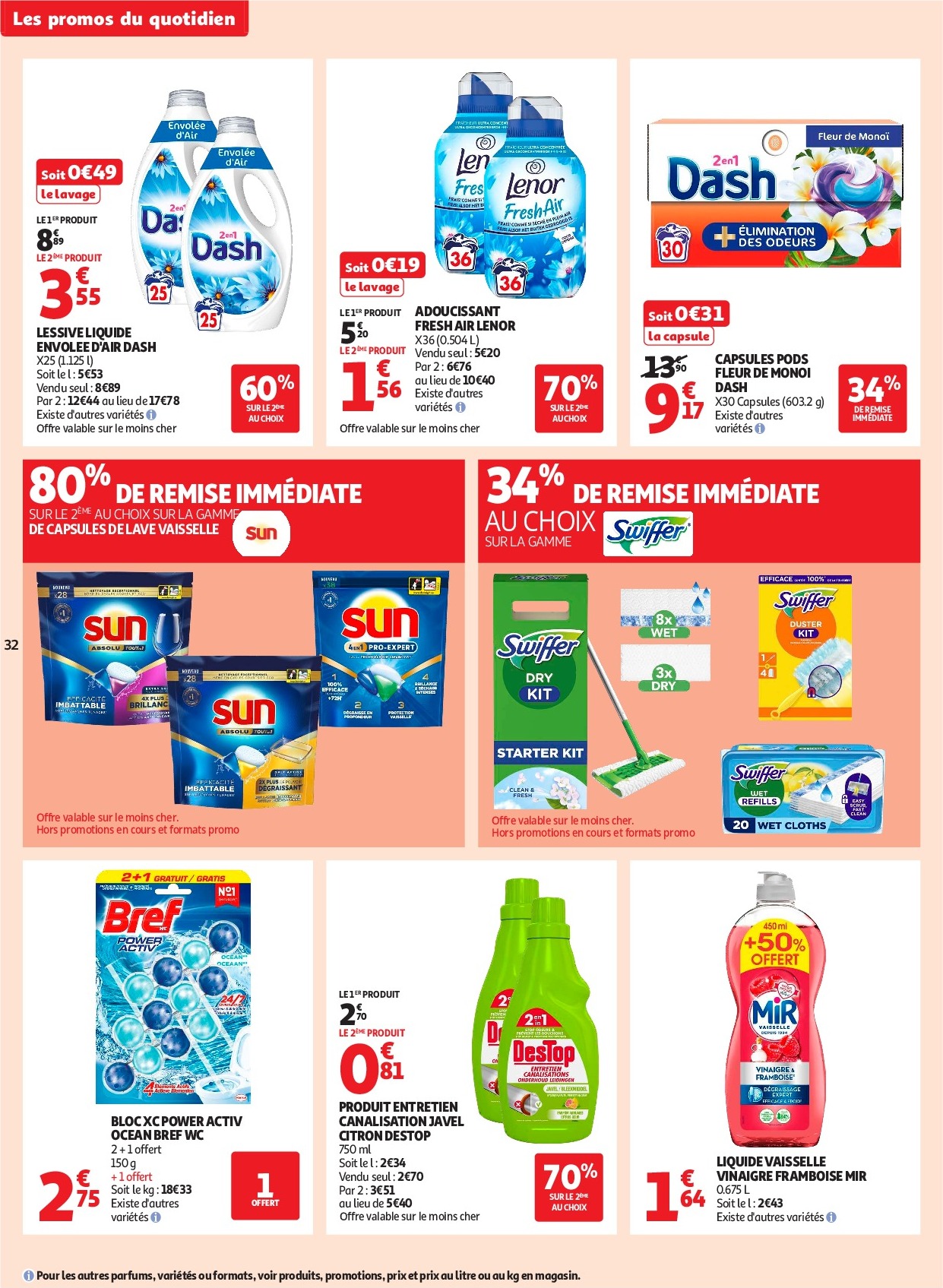 auchan - Auchan Supermarché - C'est parti pour les petits prix dans votre super folder geldig vanaf 16/09 - 27/09 - page: 32