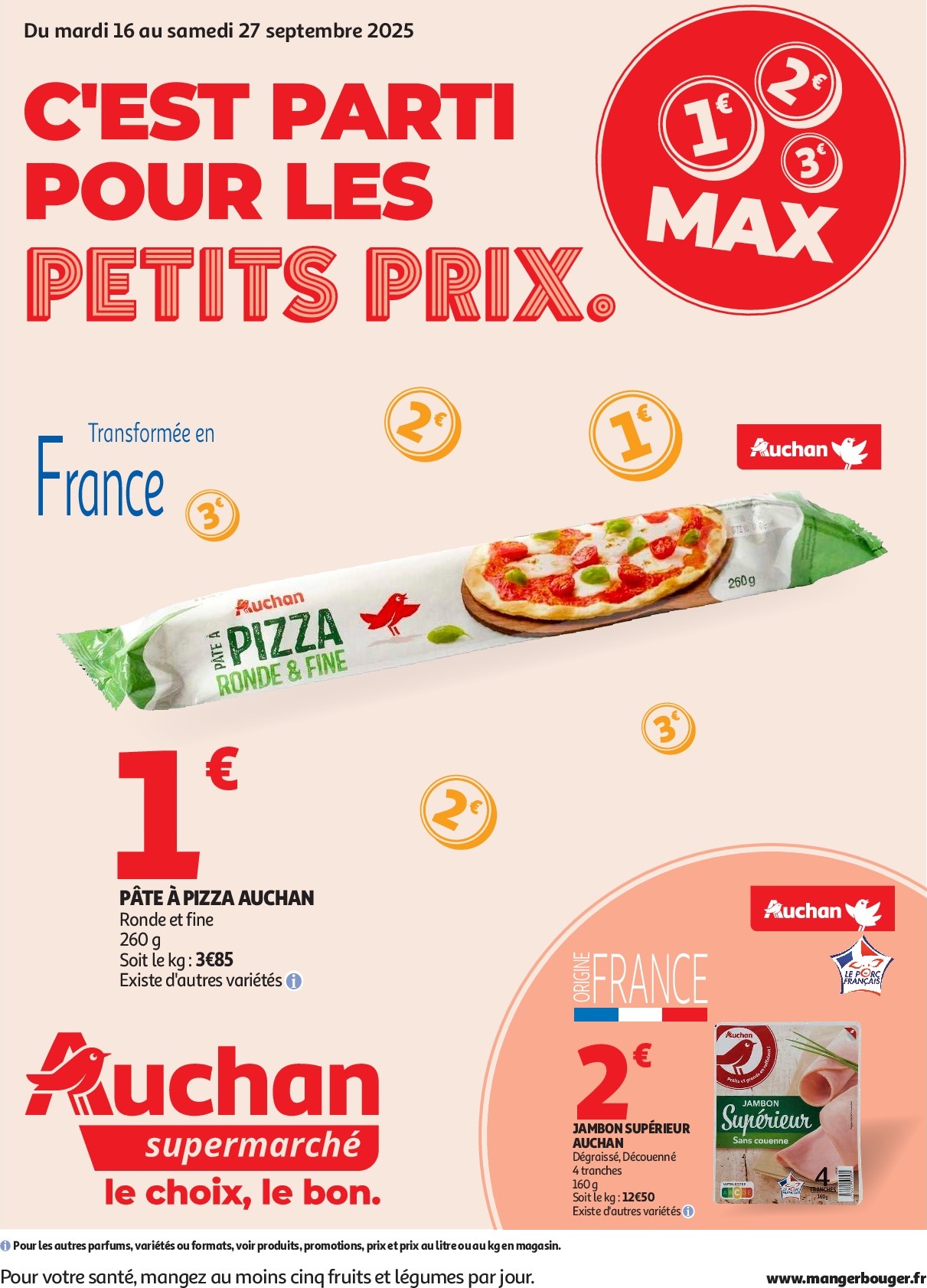 auchan - Auchan Supermarché - C'est parti pour les petits prix dans votre super folder geldig vanaf 16/09 - 27/09