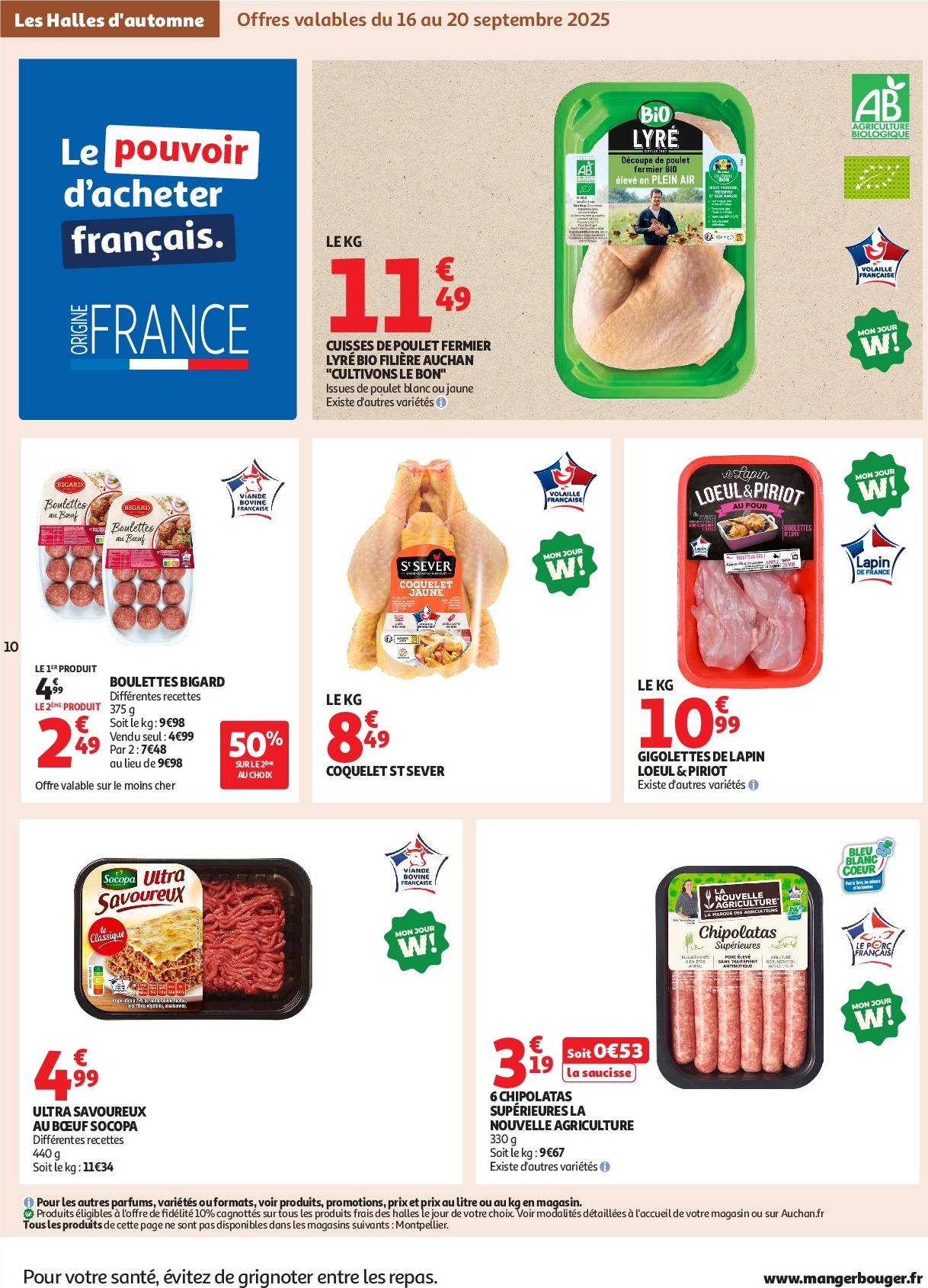 auchan - Auchan Supermarché - C'est parti pour les petits prix dans votre super folder geldig vanaf 16/09 - 27/09 - page: 10