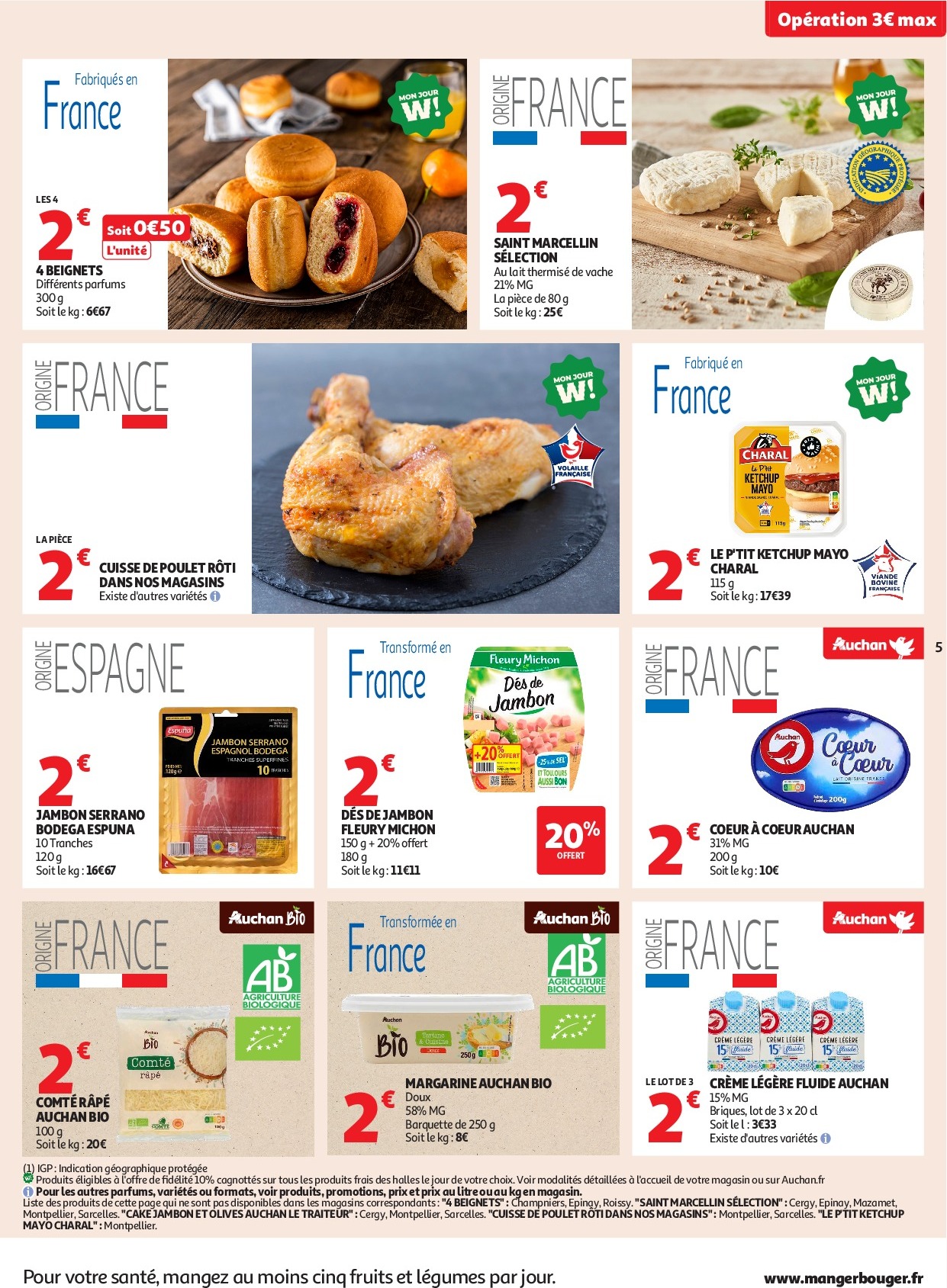 auchan - Auchan Supermarché - C'est parti pour les petits prix dans votre super folder geldig vanaf 16/09 - 27/09 - page: 5
