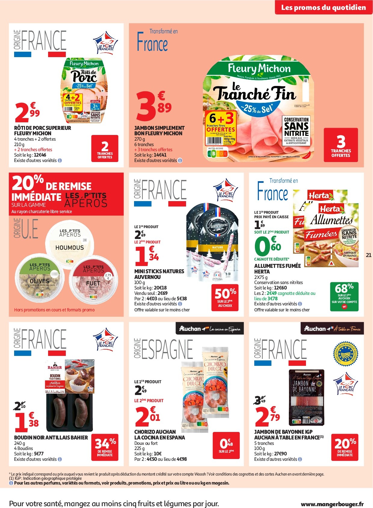 auchan - Auchan Supermarché - C'est parti pour les petits prix dans votre super folder geldig vanaf 16/09 - 27/09 - page: 21