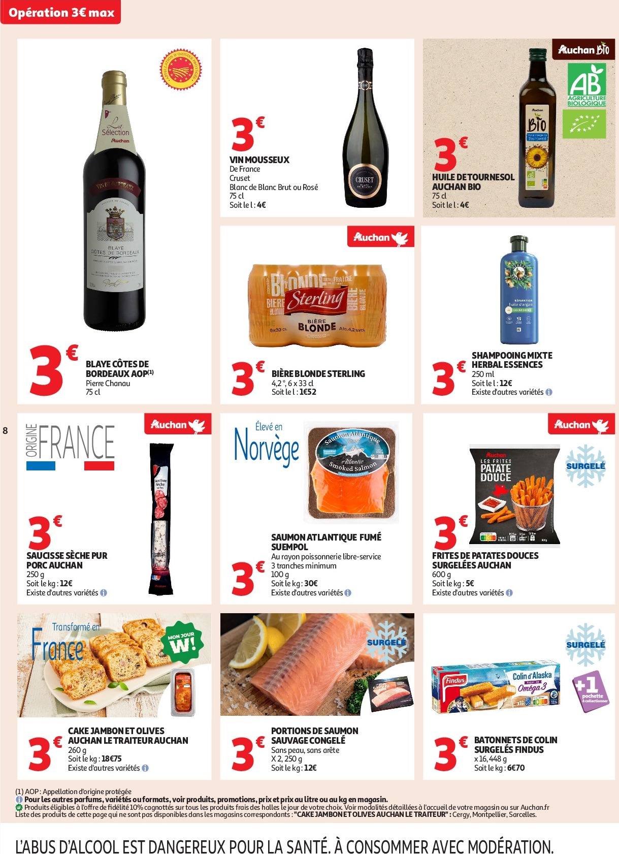 auchan - Auchan Supermarché - C'est parti pour les petits prix dans votre super folder geldig vanaf 16/09 - 27/09 - page: 8
