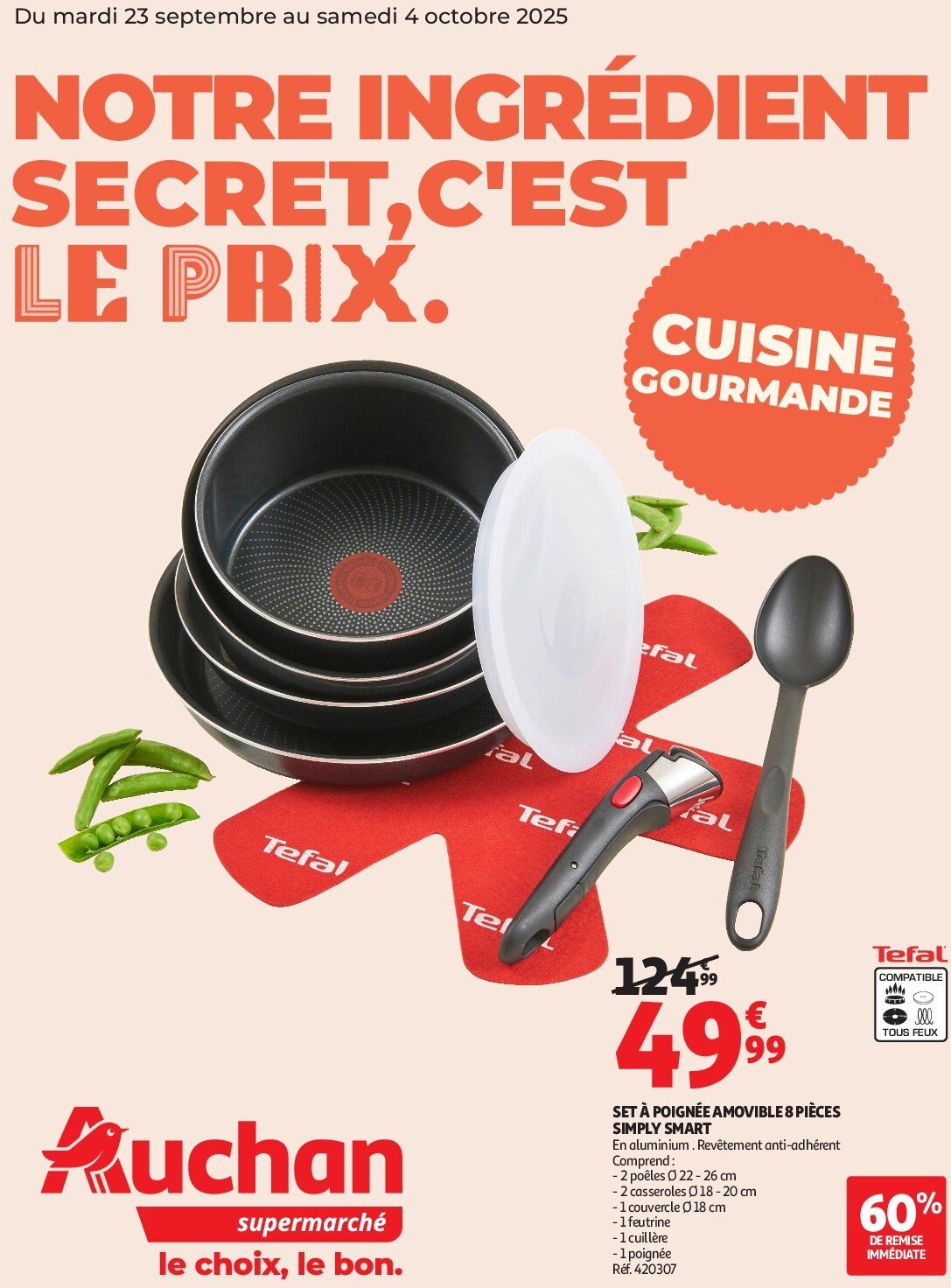 auchan - Auchan Supermarché - Notre ingrédient secret c'est le prix dans votre super folder geldig vanaf 23/09 - 04/10